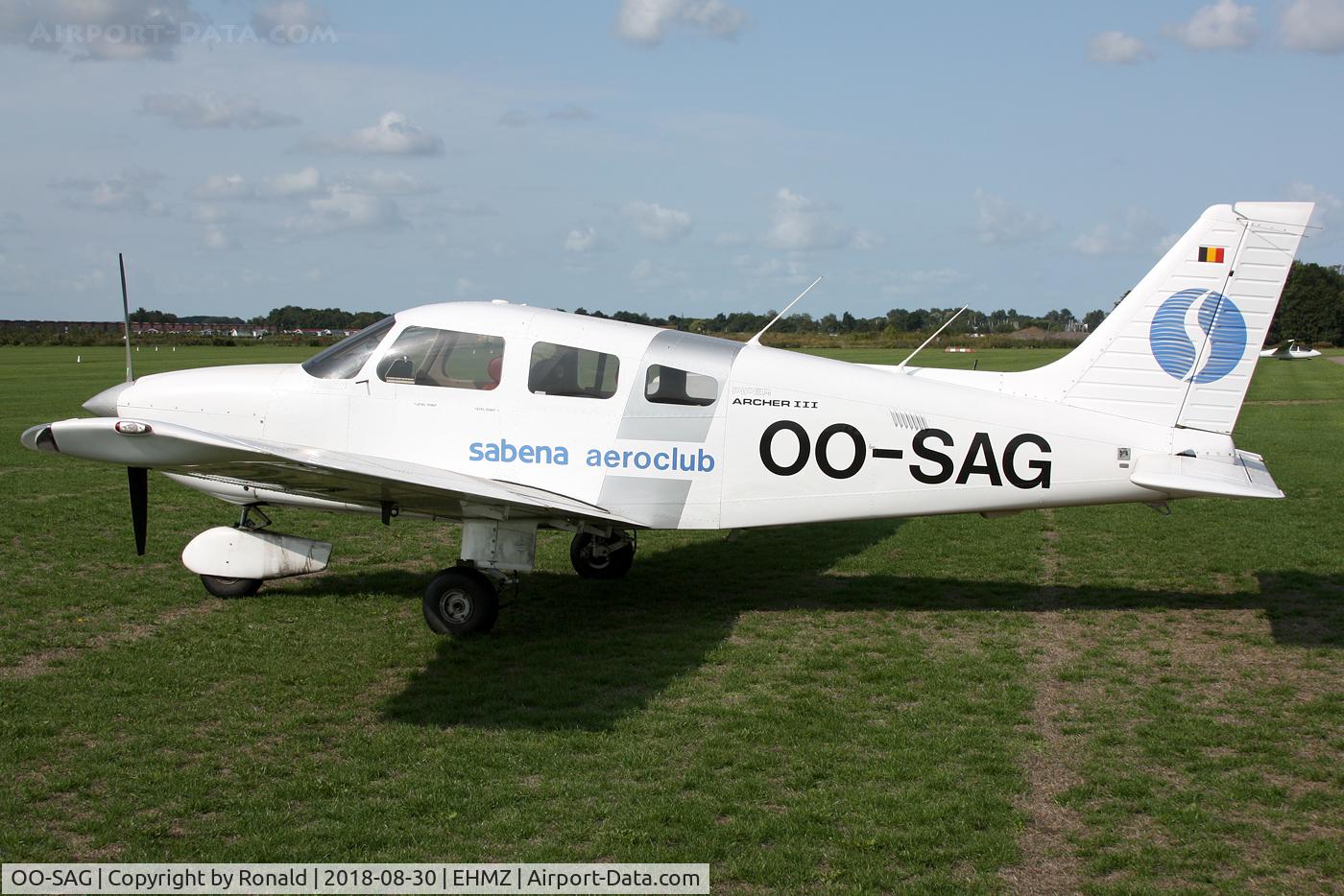 OO-SAG, Piper PA-28-181 Archer III C/N 2843093, at ehmz