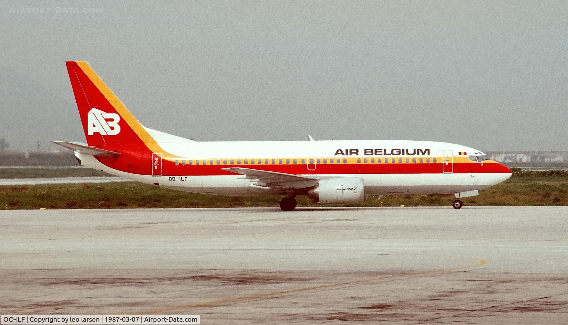 OO-ILF, 1986 Boeing 737-3Q8 C/N 23401, Malaga 7.3.1987