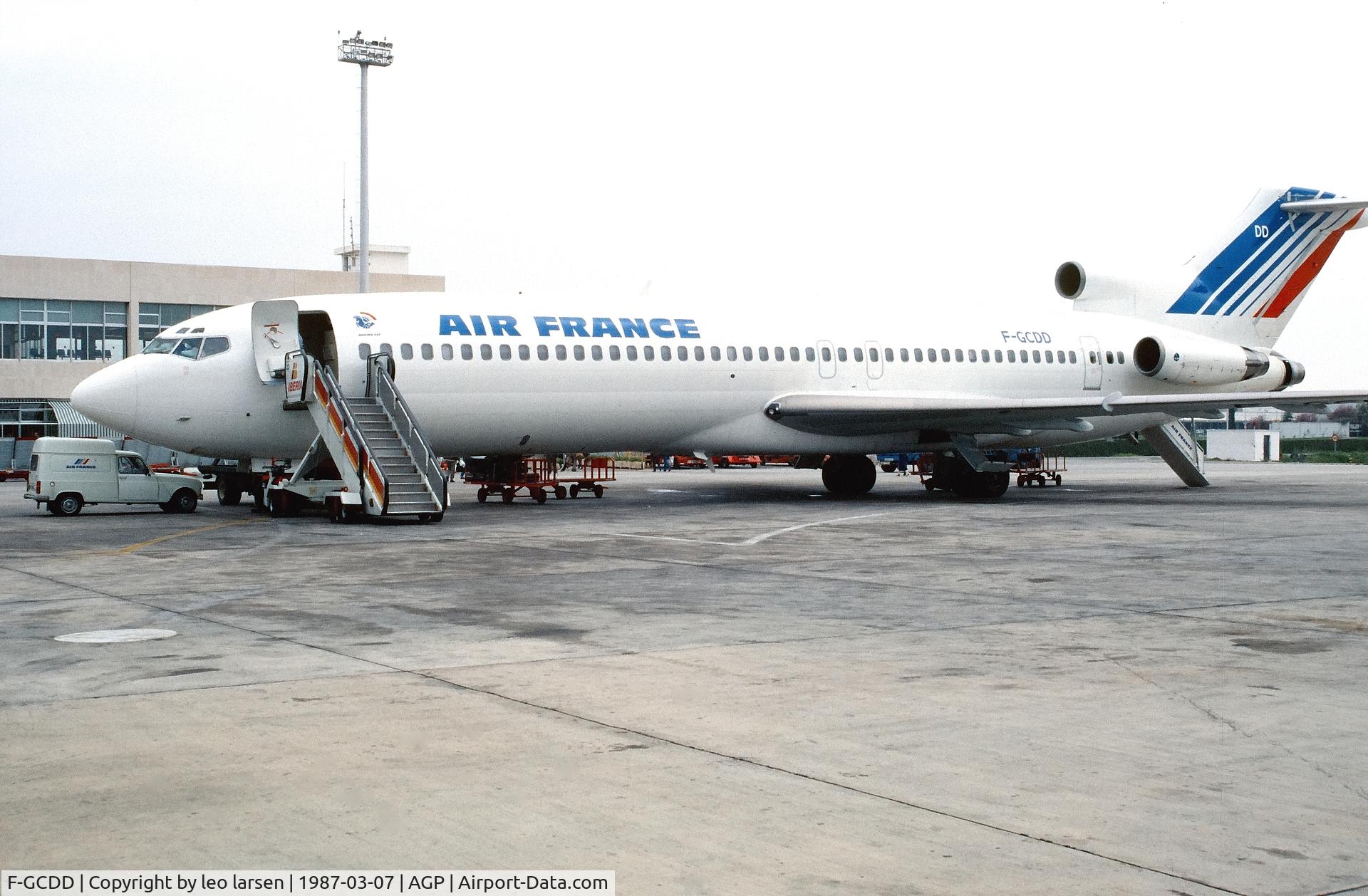 F-GCDD, 1980 Boeing 727-228 C/N 22084, Malaga 7.3.1987