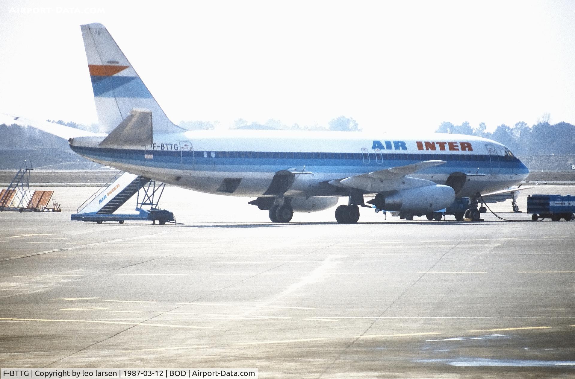 F-BTTG, 1975 Dassault Mercure 100 C/N 7, Bordeaux 12.3.1987