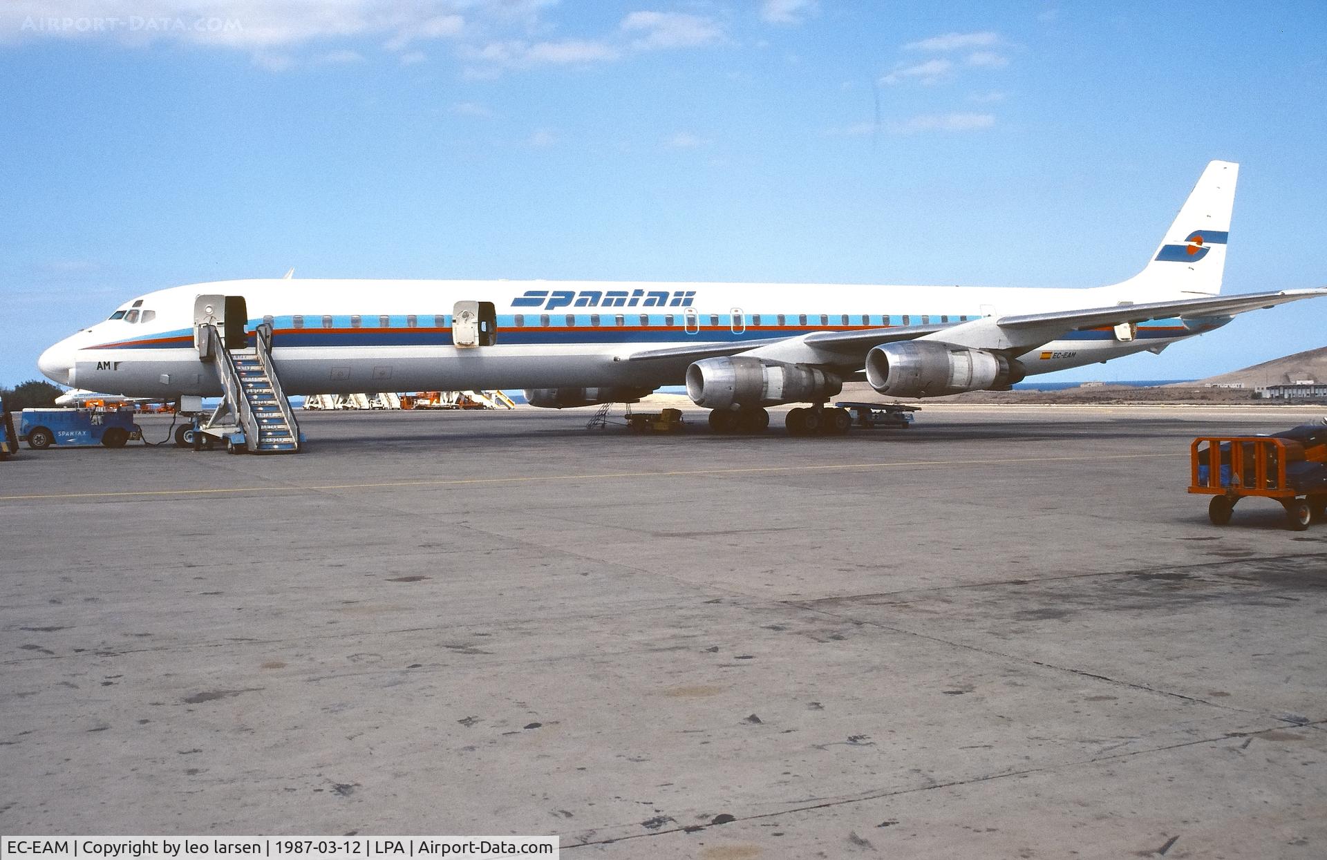 EC-EAM, 1967 Douglas DC-8-61 C/N 45908, Las Palmas 12.3.1987