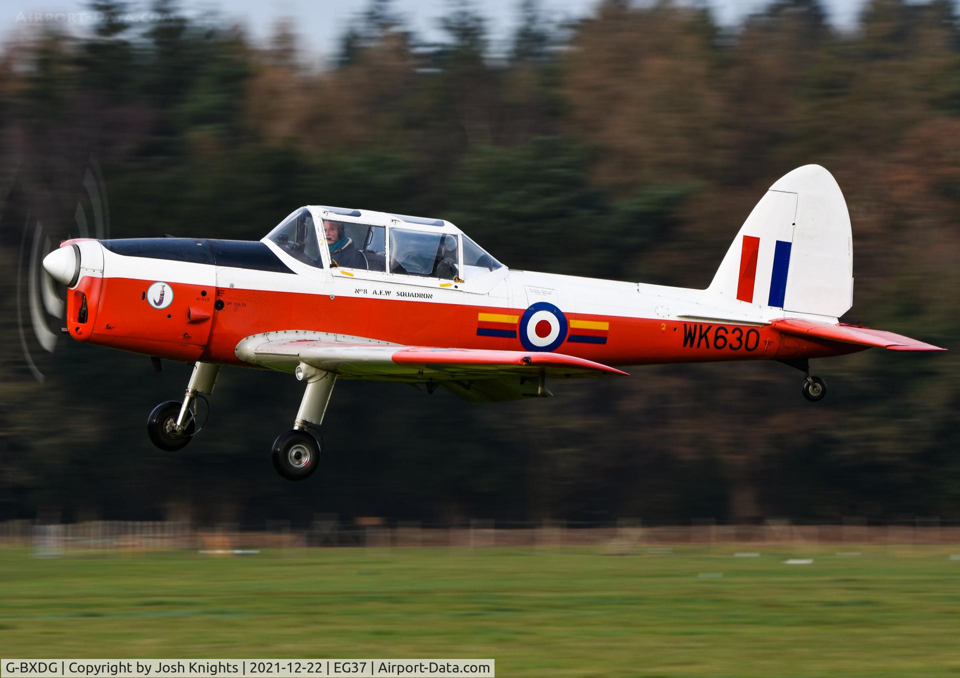 G-BXDG, 1950 De Havilland DHC-1 Chipmunk T.10 C/N C1/0644, Performing Low Approach.