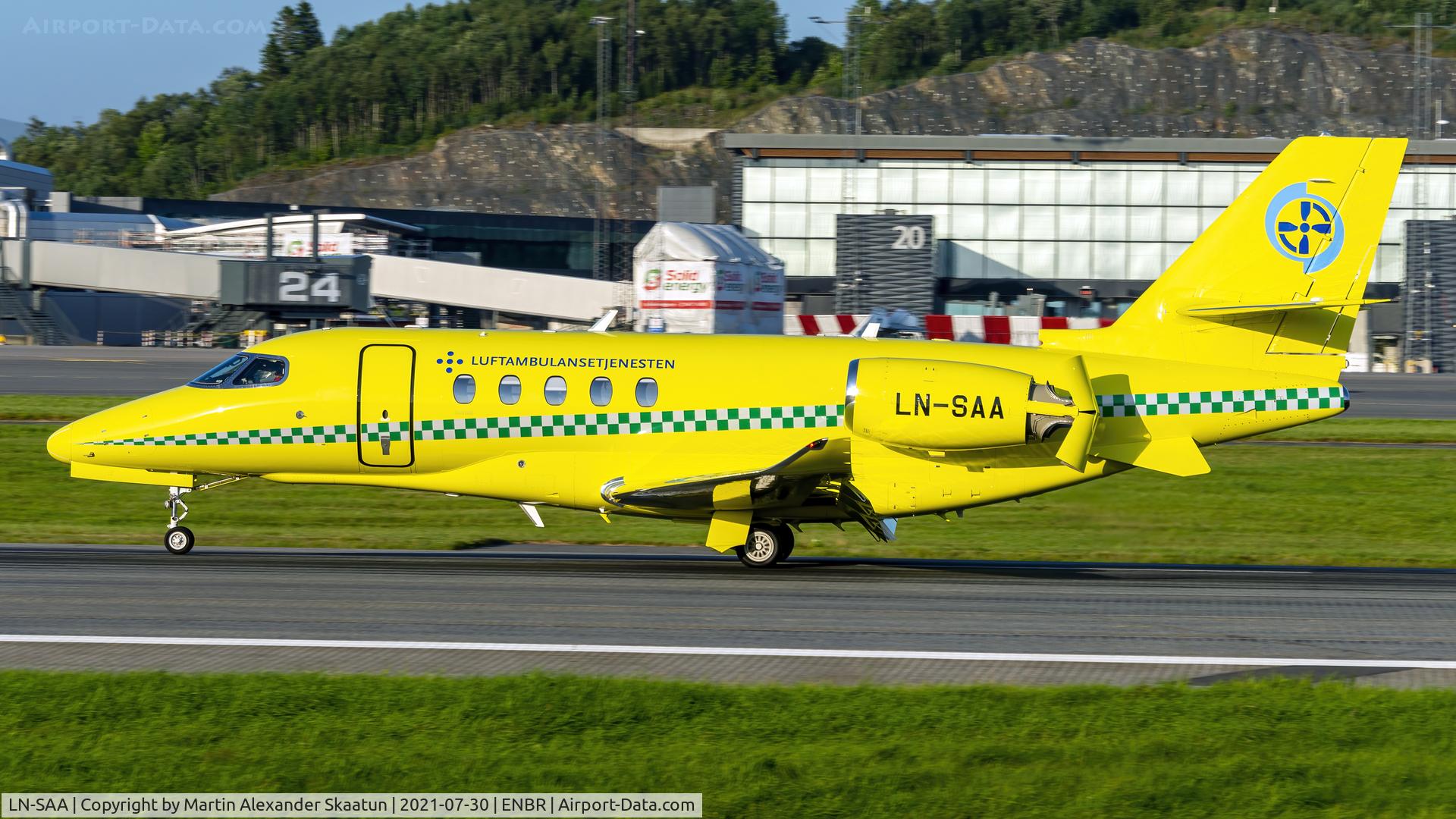 LN-SAA, 2018 Cessna 680A Citation Latitude C/N 680A-0155, Landing rwy. 35.