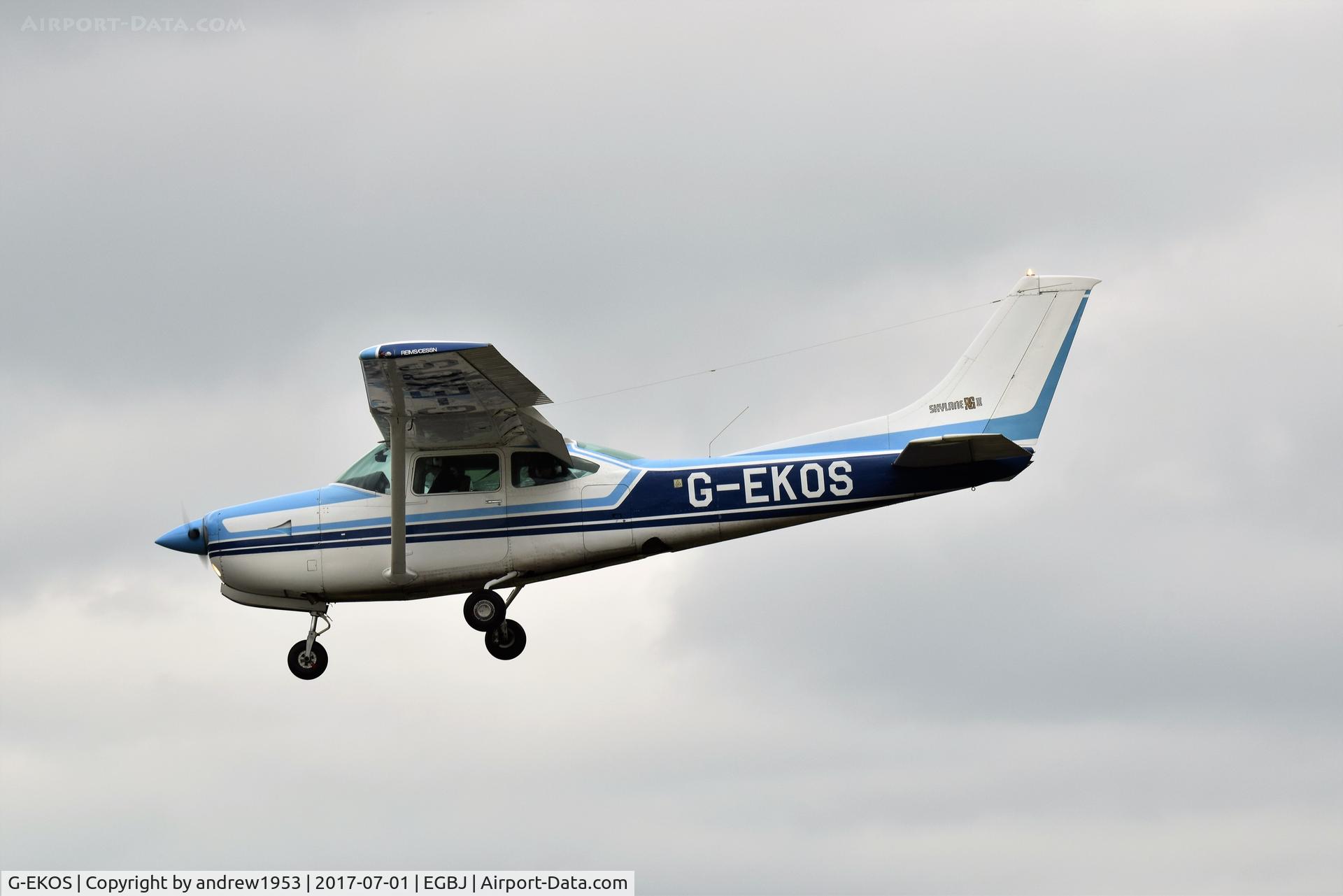 G-EKOS, 1978 Reims FR182 Skylane RG C/N 0017, G-EKOS at Gloucestershire Airport.