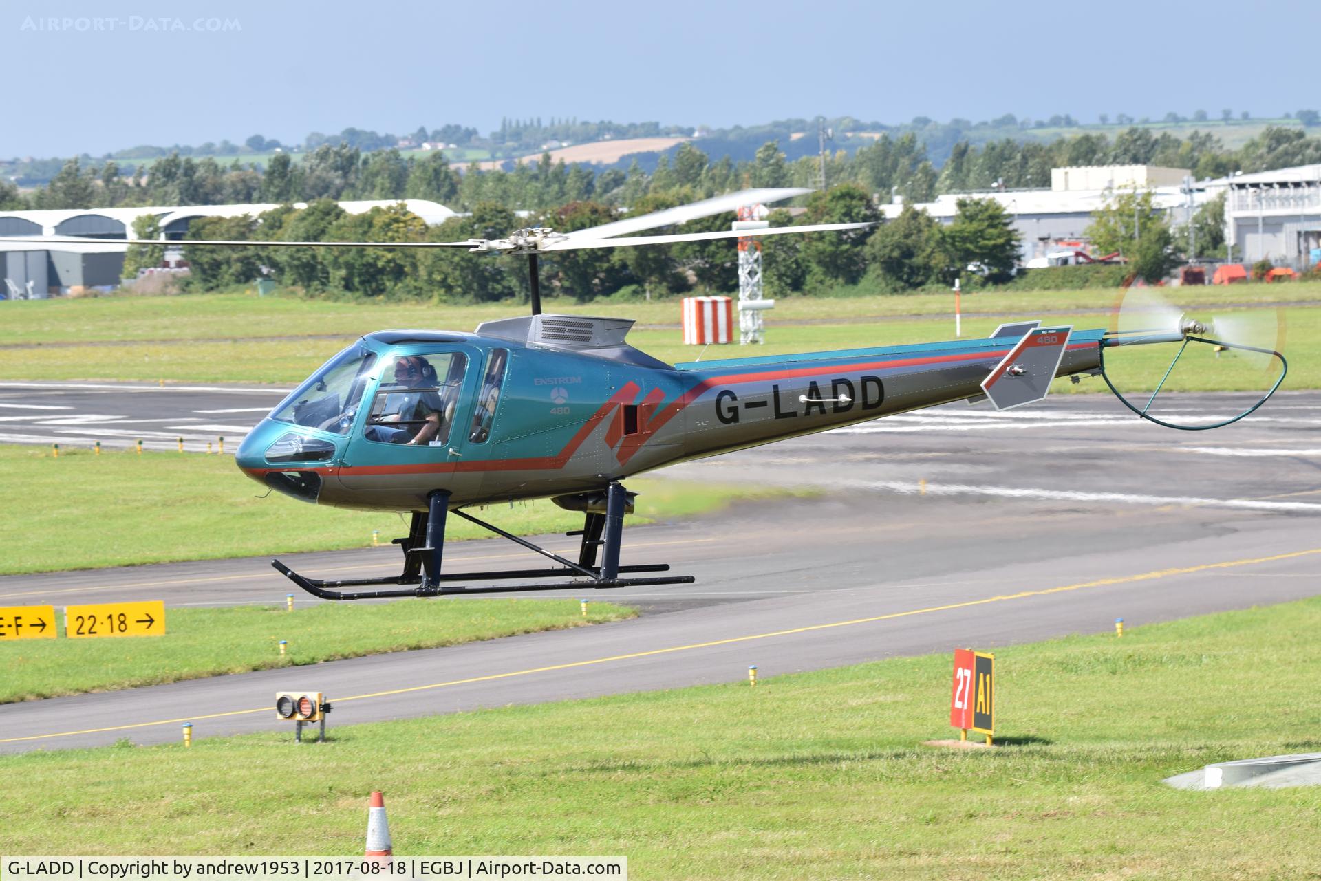 G-LADD, 1999 Enstrom 480 C/N 5037, G-LADD at Gloucestershire Airport.