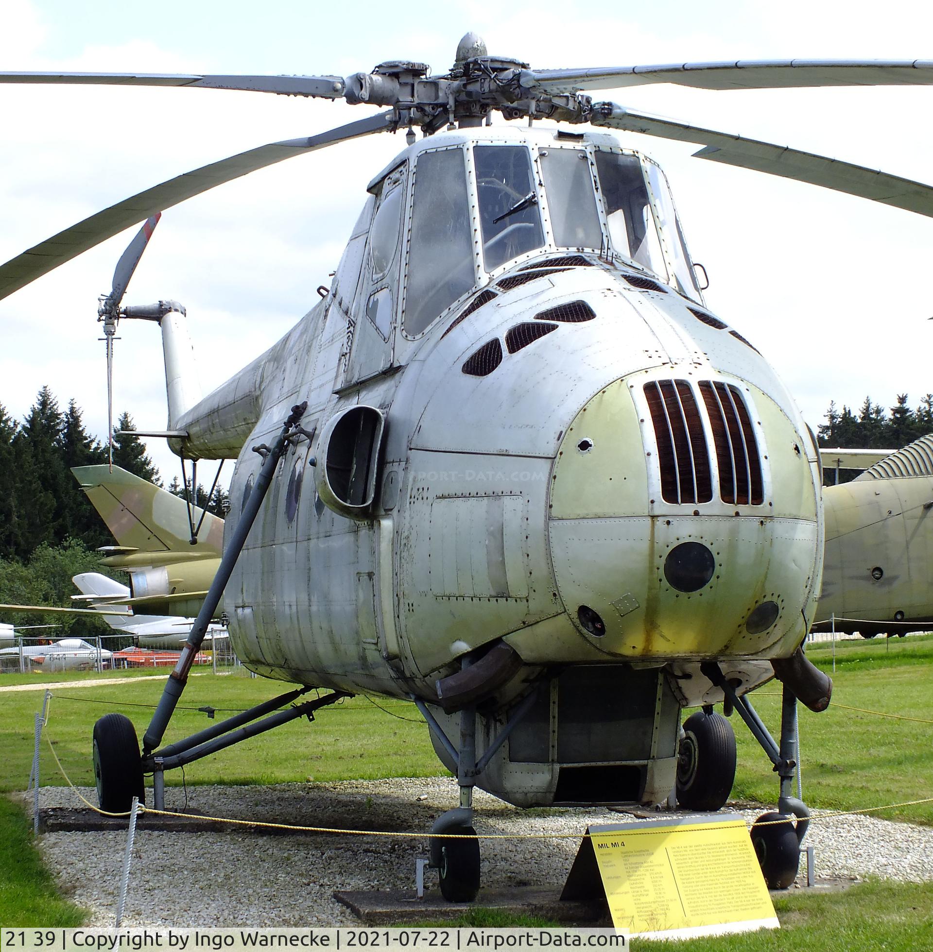 21 39, 1963 Mil Mi-4 Hound C/N 02139, Mil Mi-4A HOUND at the Flugausstellung P. Junior, Hermeskeil