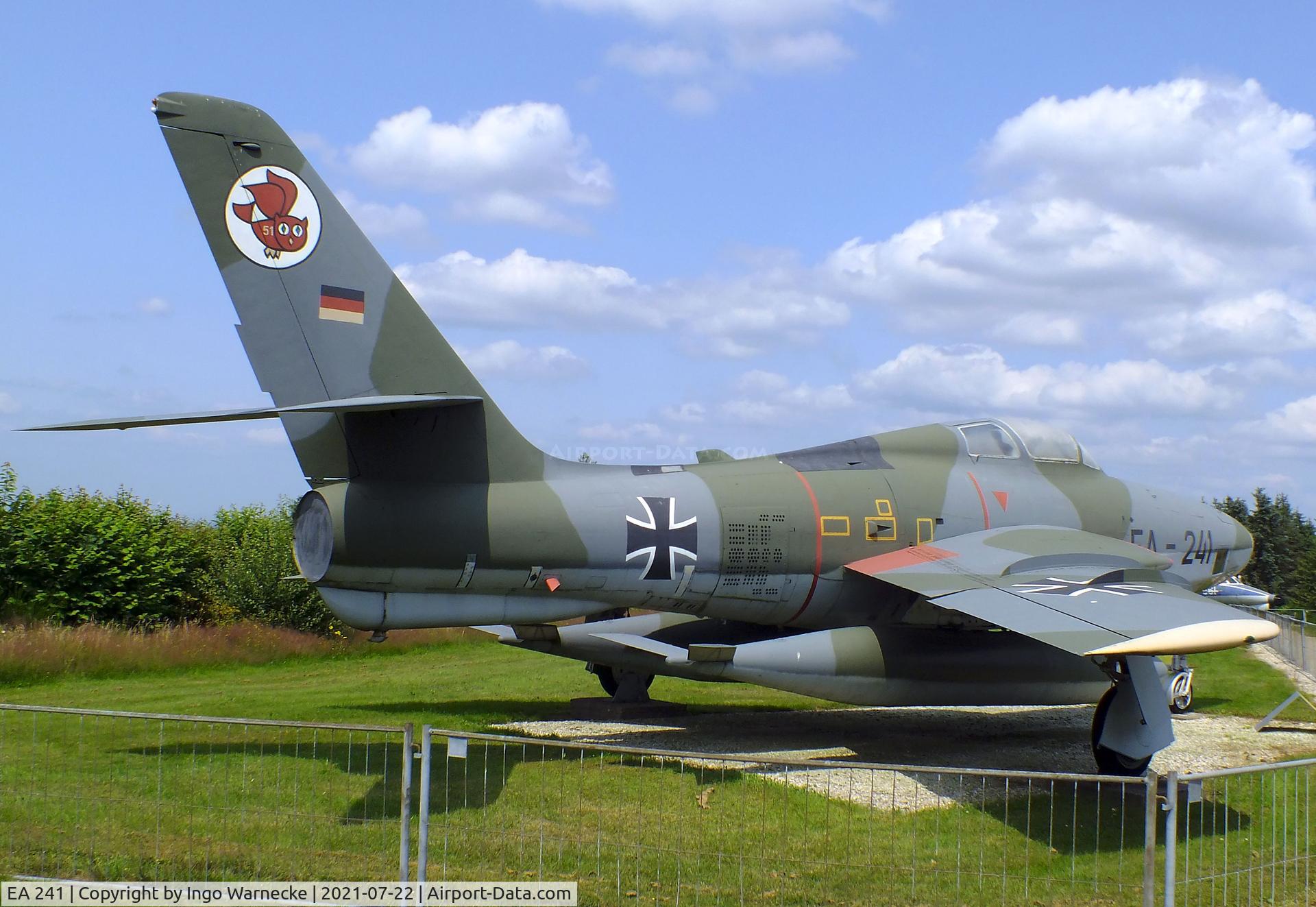EA 241, 1952 Republic RF-84F Thunderflash C/N Not found 52-7377, Republic RF-84F Thunderflash at the Flugausstellung P. Junior, Hermeskeil