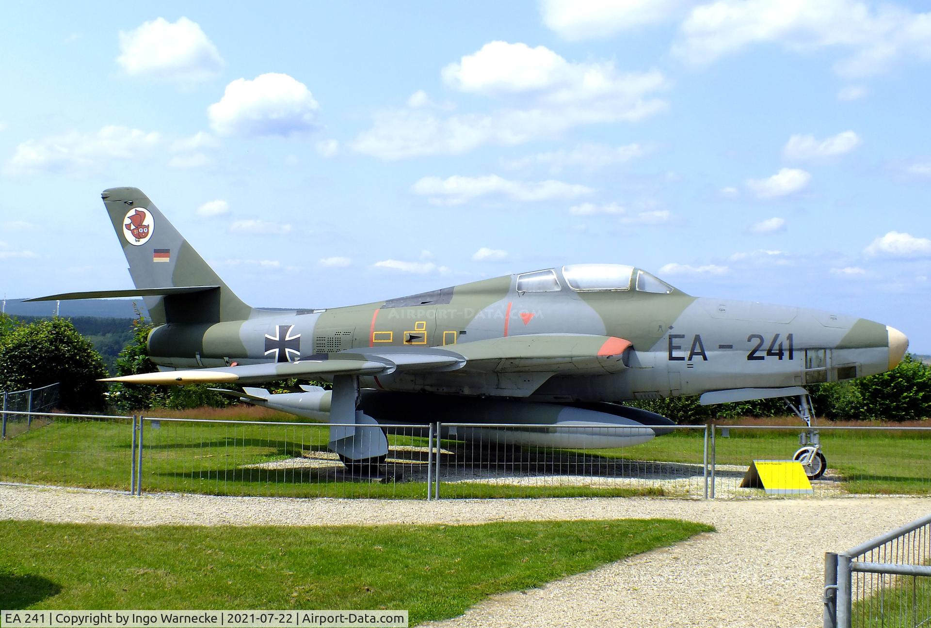 EA 241, 1952 Republic RF-84F Thunderflash C/N Not found 52-7377, Republic RF-84F Thunderflash at the Flugausstellung P. Junior, Hermeskeil