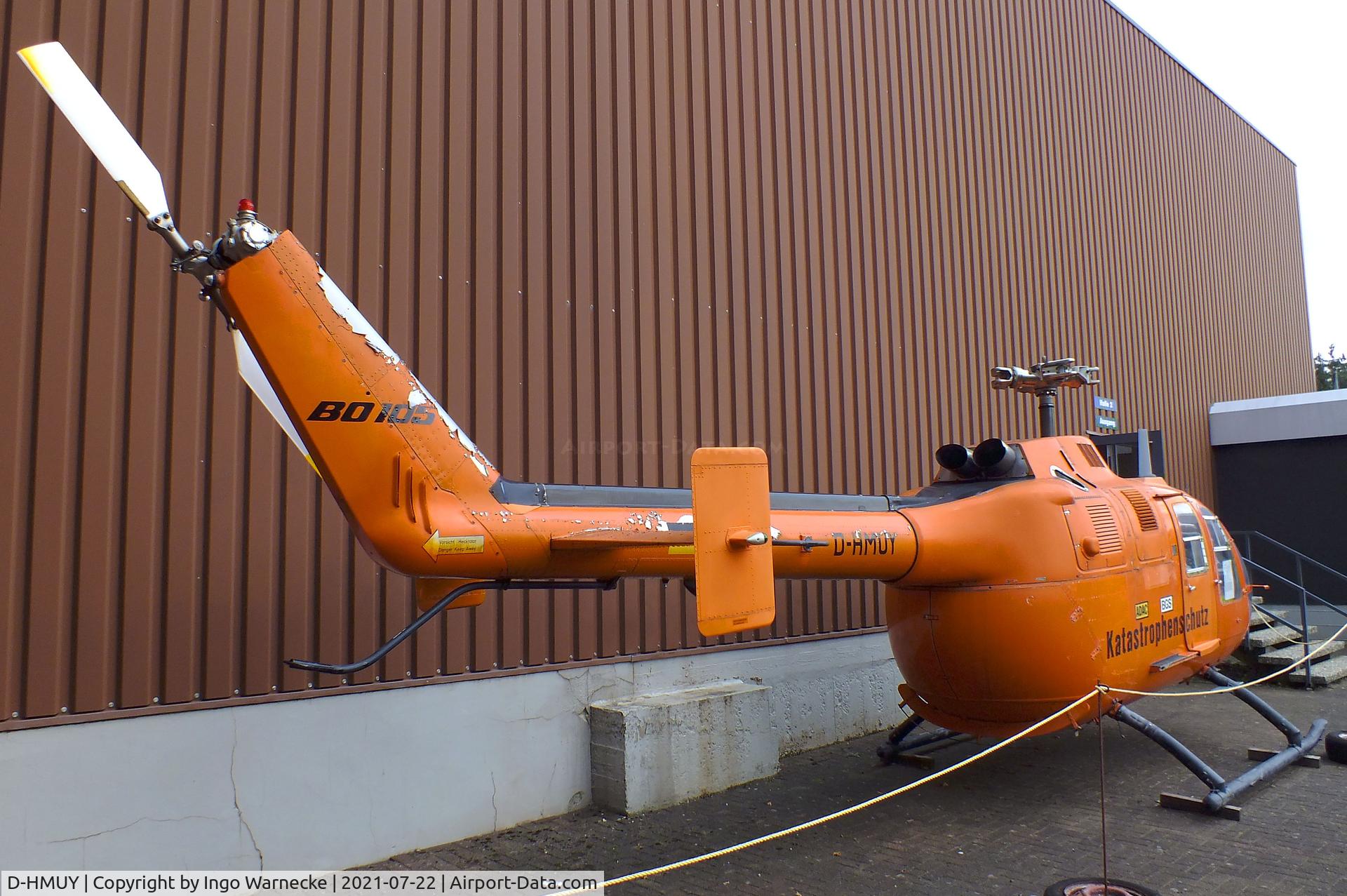 D-HMUY, MBB Bo-105C C/N S-133, MBB Bo 105C (minus main rotor) at the Flugausstellung P. Junior, Hermeskeil