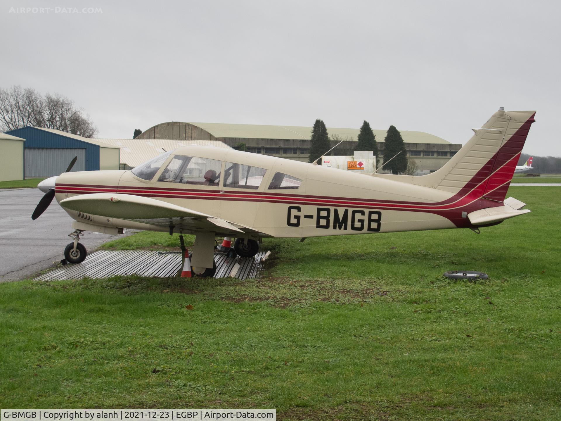 G-BMGB, 1973 Piper PA-28R-200 Cherokee Arrow C/N 28R-7335099, Parked at Kemble / Cotswold airport