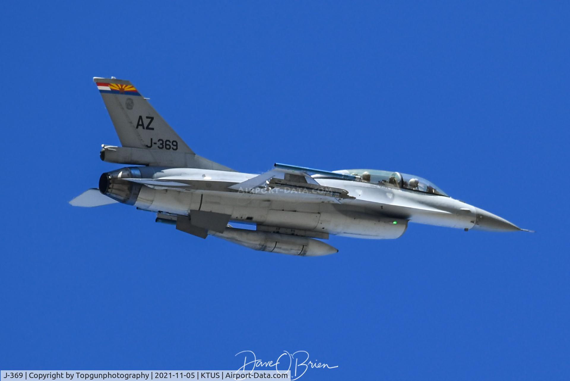 J-369, 1987 Fokker F-16B Fighting Falcon C/N 6E-32, returning to base