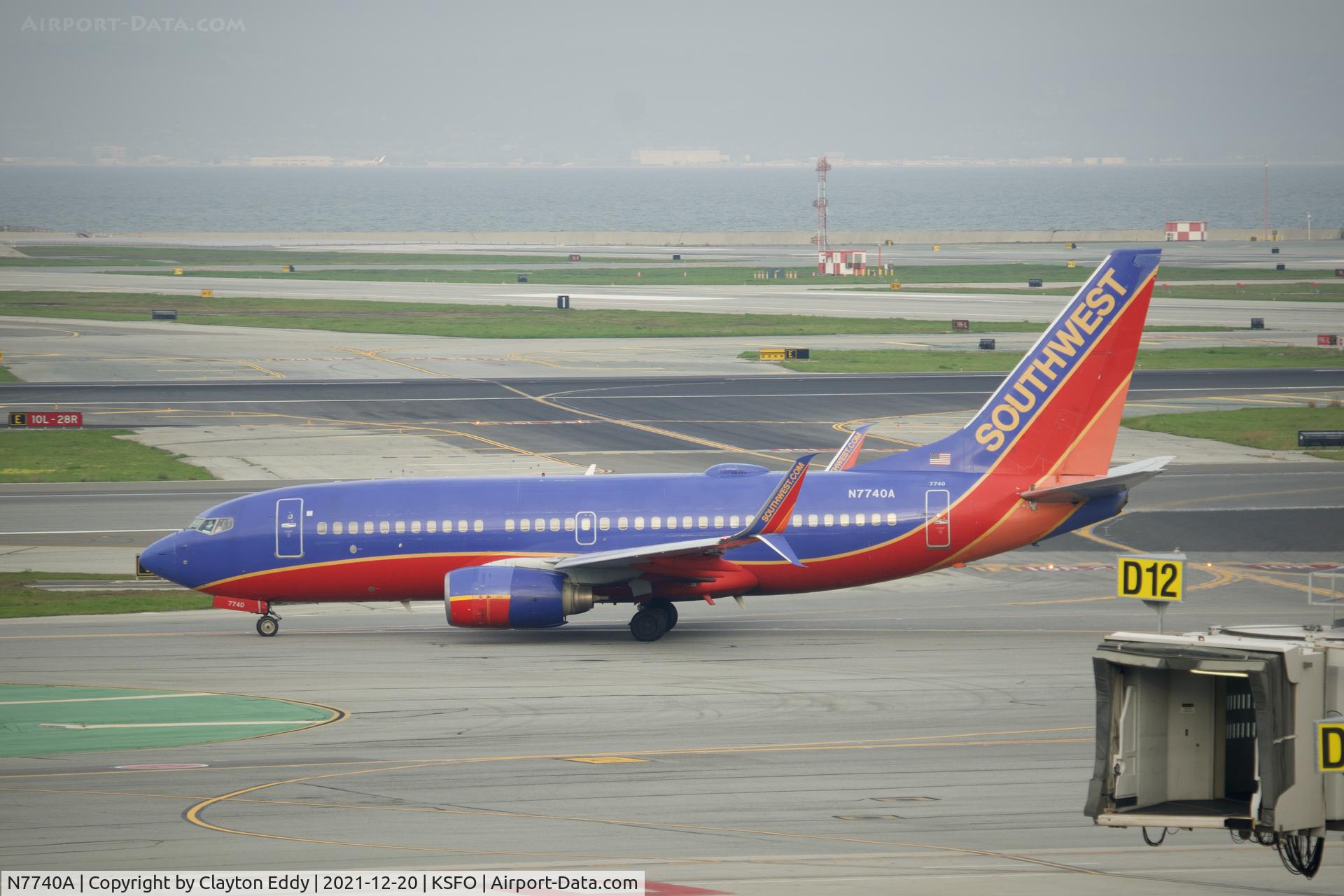 N7740A, 2007 Boeing 737-7BD C/N 33927, Pic taken from SkyTerrace SFO 2021.