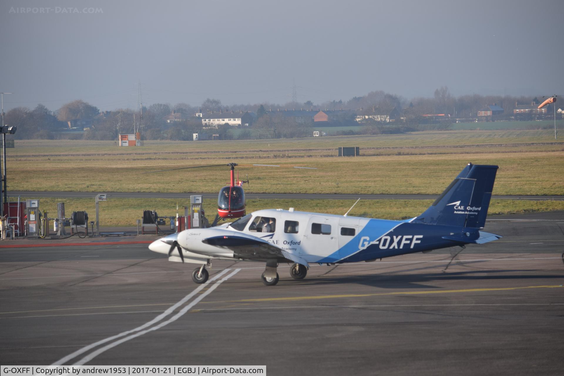 G-OXFF, 2013 Piper PA-34-220T Seneca V C/N 34-49485, G-OXFF at Gloucestershire Airport.