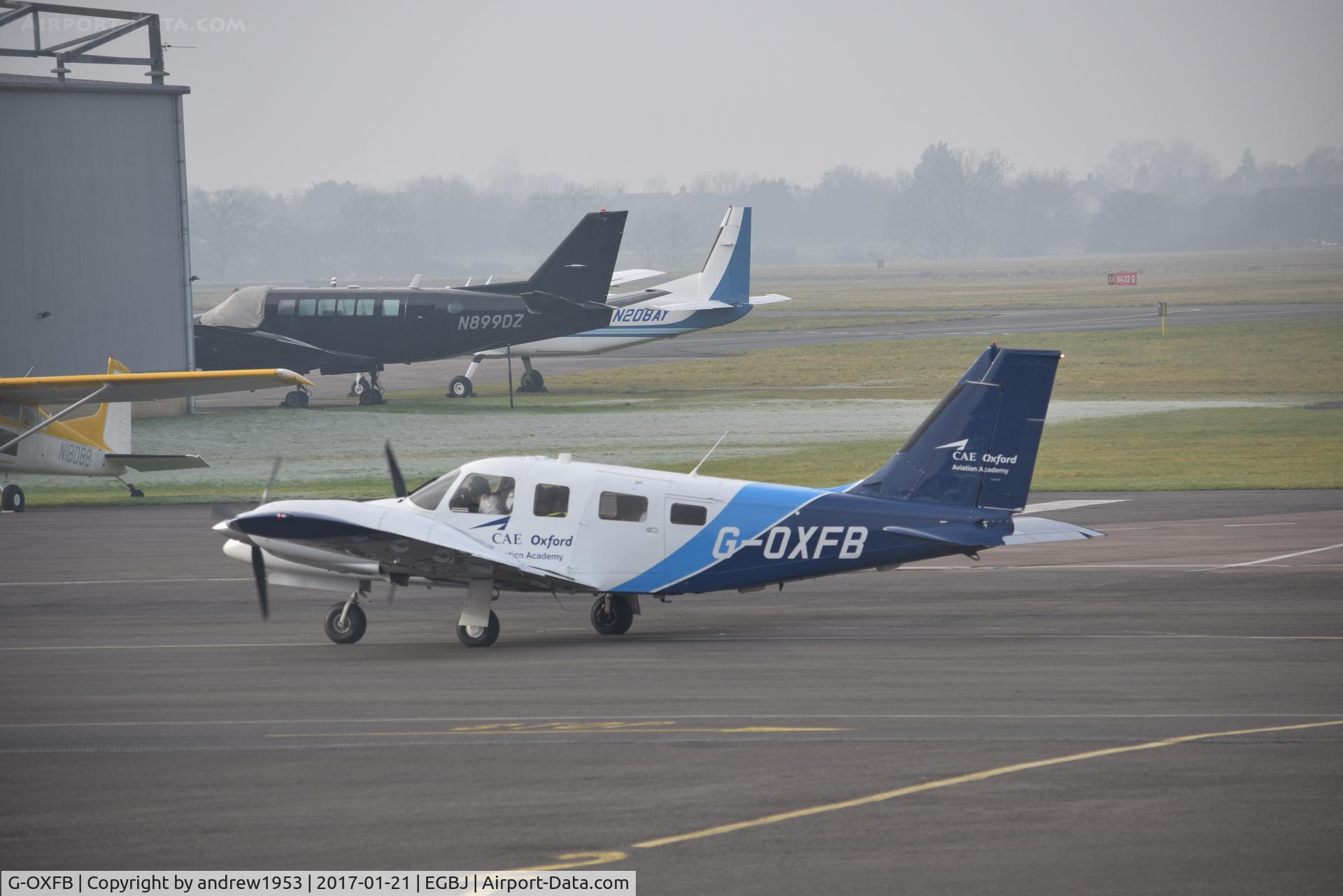 G-OXFB, 2013 Piper PA-34-220T Seneca V C/N 34-49480, G-OXFB at Gloucestershire Airport.