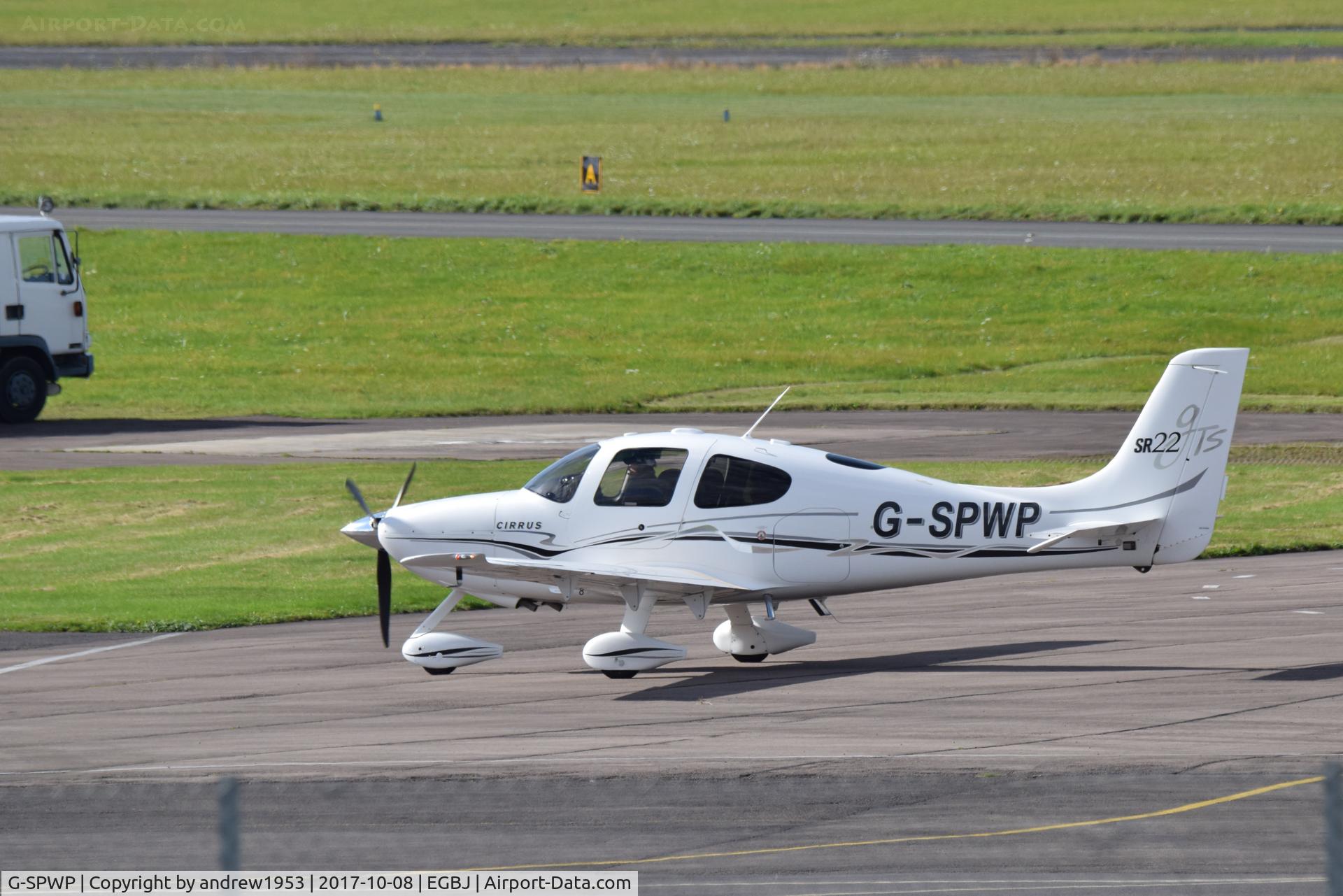 G-SPWP, 2005 Cirrus SR22 GTS C/N 1413, G-SPWP at Gloucestershire Airport.