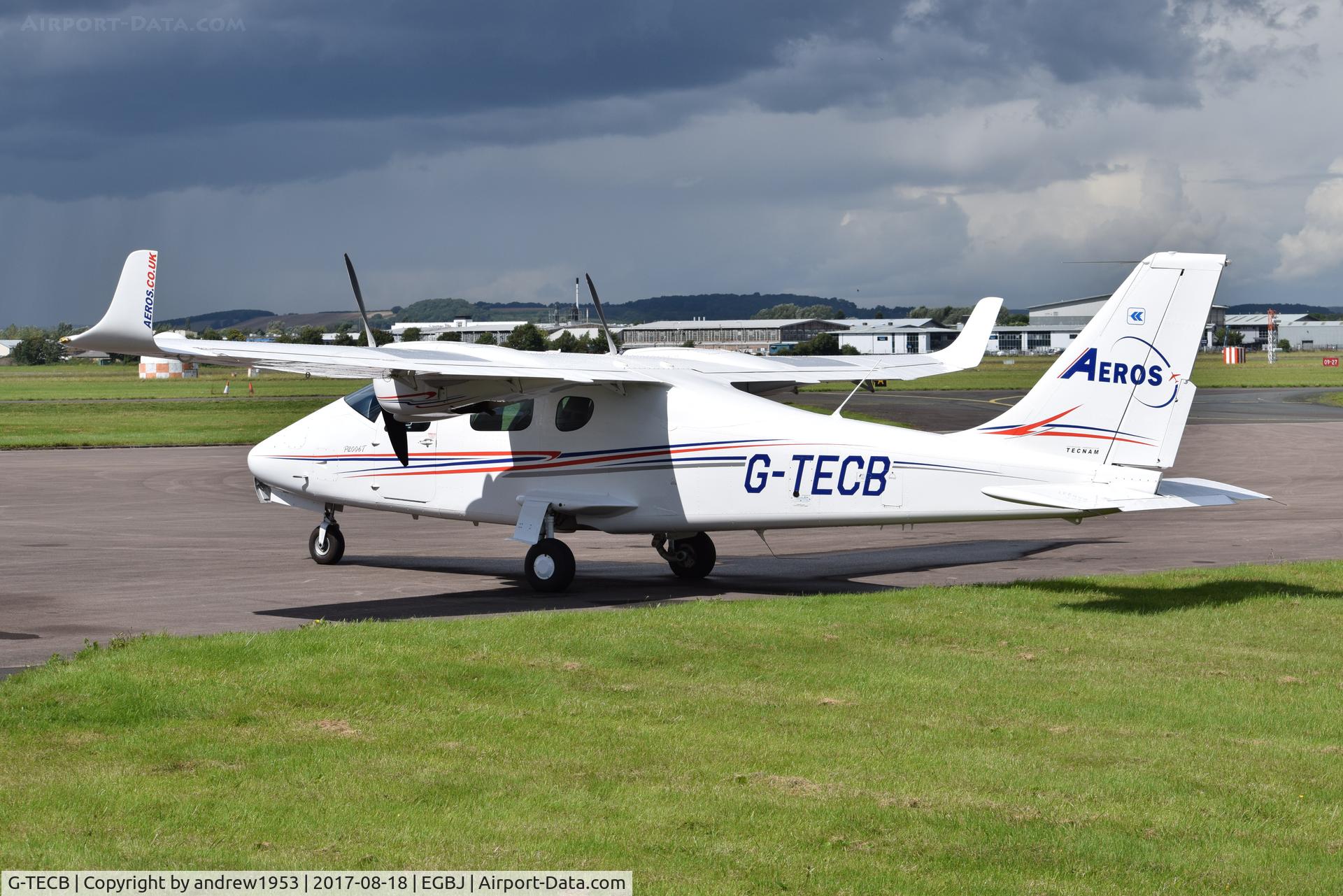 G-TECB, 2013 Tecnam P-2006T C/N 122, G-TECB at Gloucestershire Airport.