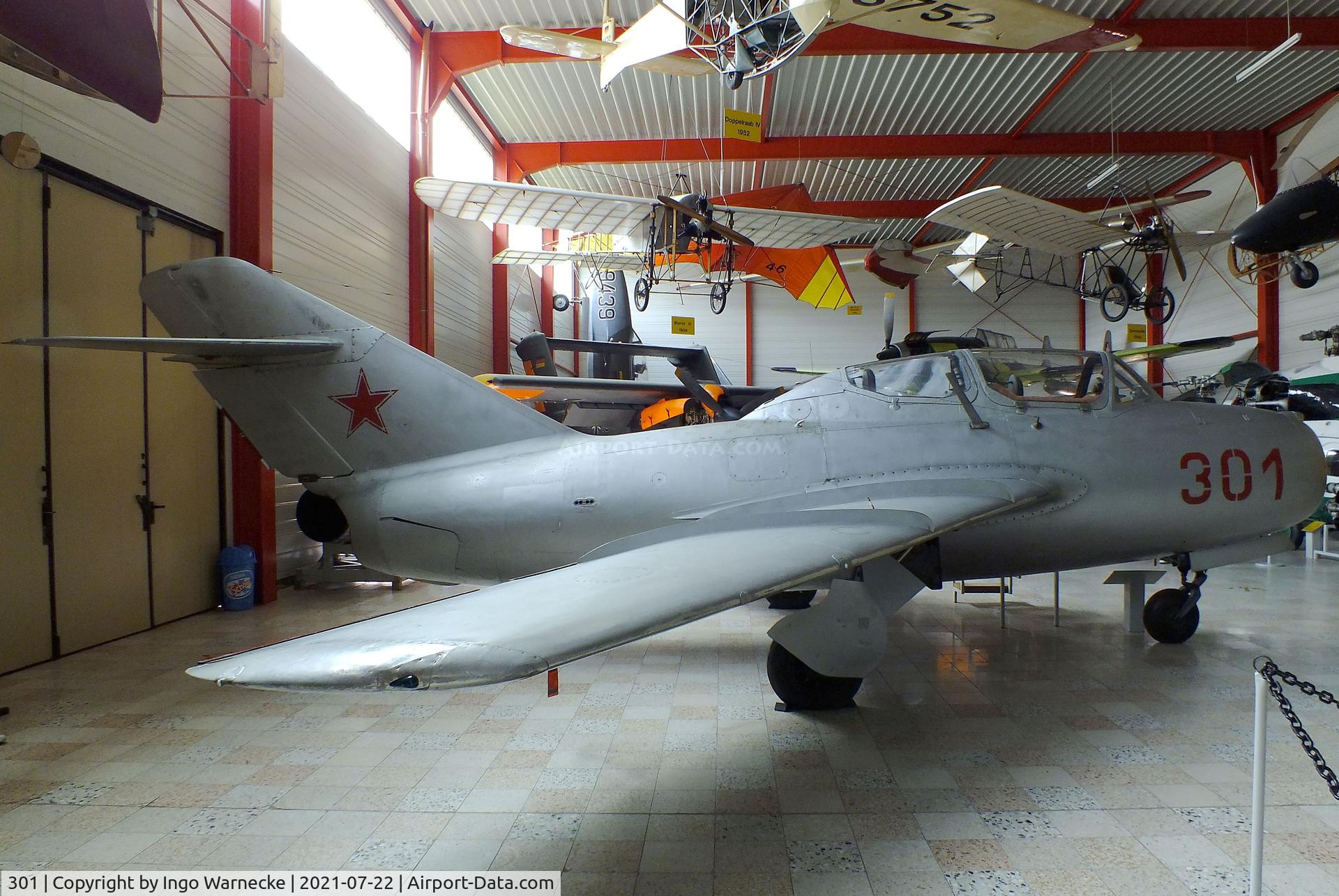301, Mikoyan-Gurevich MiG-15UTI C/N 1A3501, Mikoyan i Gurevich MiG-15UTI MIDGET at the Flugausstellung P. Junior, Hermeskeil