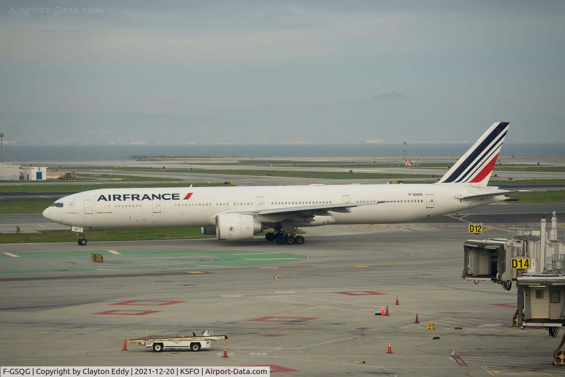 F-GSQG, 2004 Boeing 777-328/ER C/N 32850, Pic taken from SkyTerrace SFO 2021.