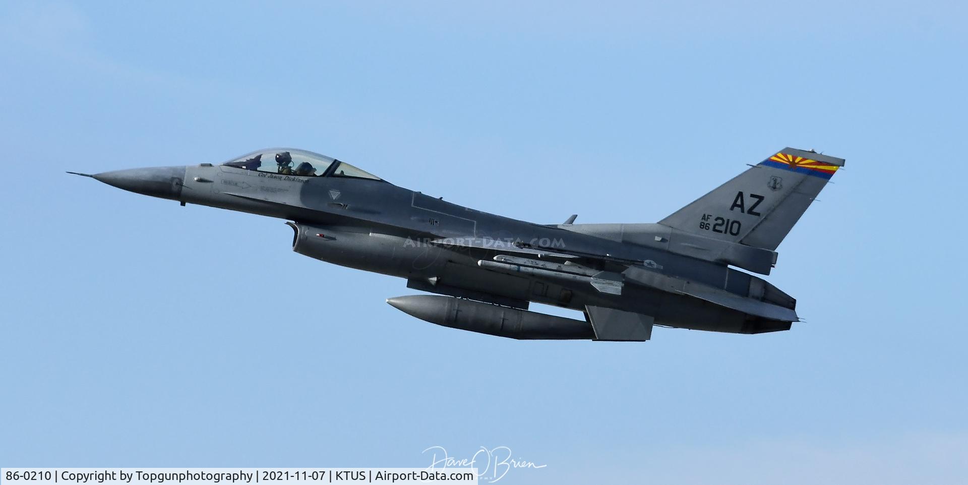 86-0210, 1986 General Dynamics F-16C Fighting Falcon C/N 5C-316, 195th FS, AZ ANG