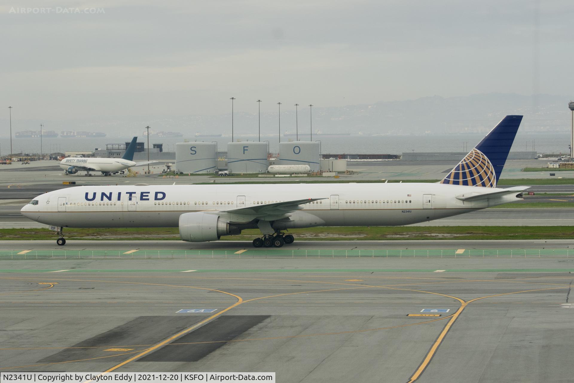 N2341U, 2017 Boeing 777-300/ER C/N 63721 / 1493, Pic taken from SkyTerrace SFO 2021.