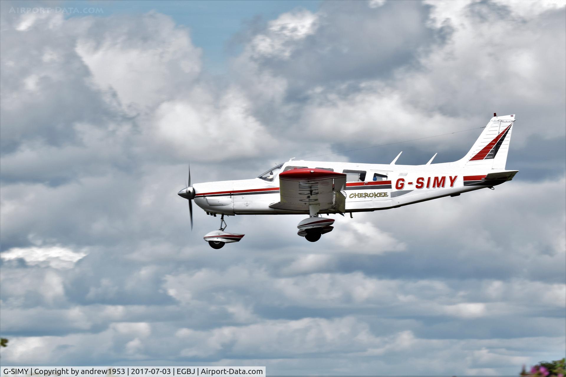 G-SIMY, 1976 Piper PA-32-300 Cherokee Six Cherokee Six C/N 32-7640082, G-SIMY at Gloucestershire Airport.