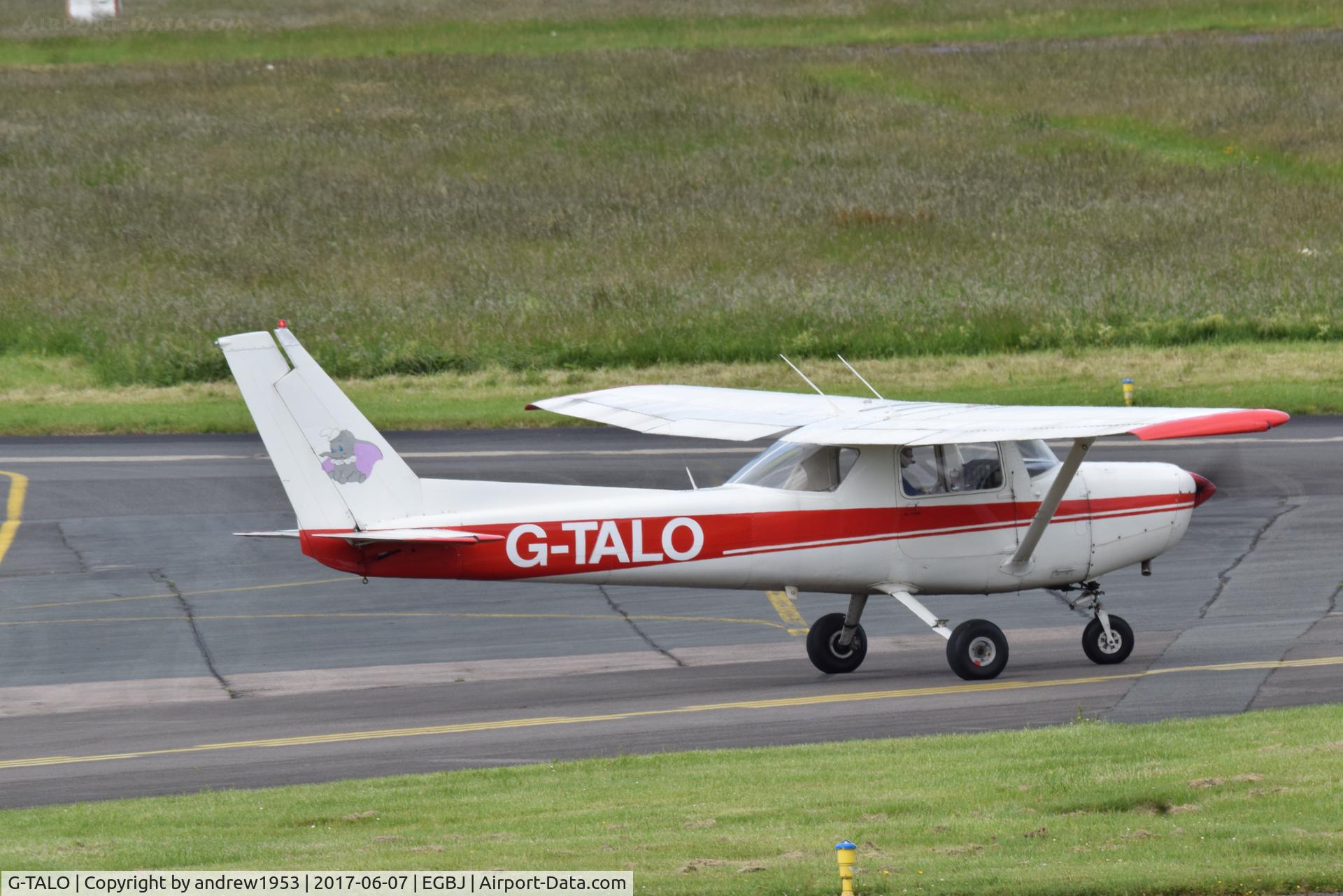 G-TALO, 1979 Reims Cessna FA152 C/N 0355, G-TALO at Gloucestershire Airport.
