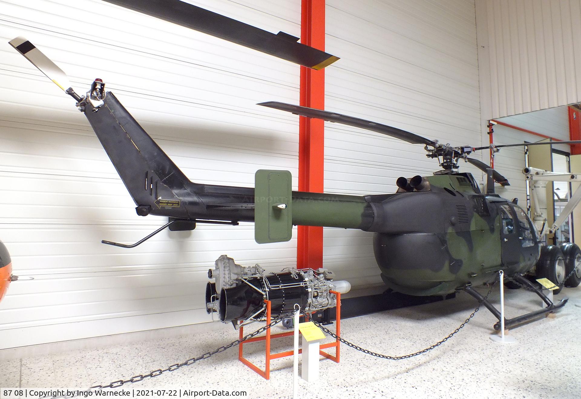 87 08, MBB Bo.105P C/N 6108, MBB Bo 105P PAH-1 at the Flugausstellung P. Junior, Hermeskeil