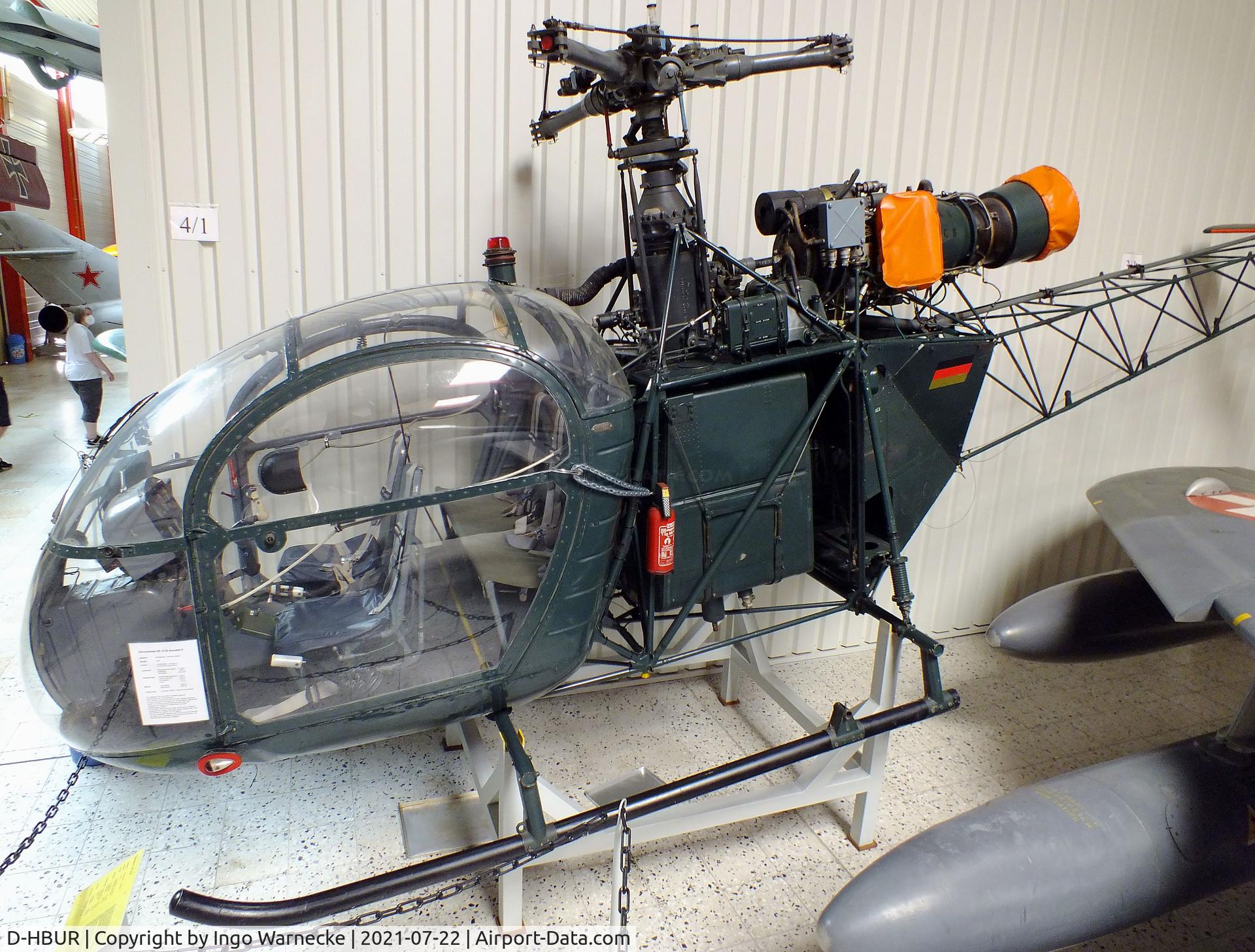 D-HBUR, Sud Aviation SA-3130 Alouette II C/N 1779, Sud Aviation SE.3130 Alouette II at the Flugausstellung P. Junior, Hermeskeil