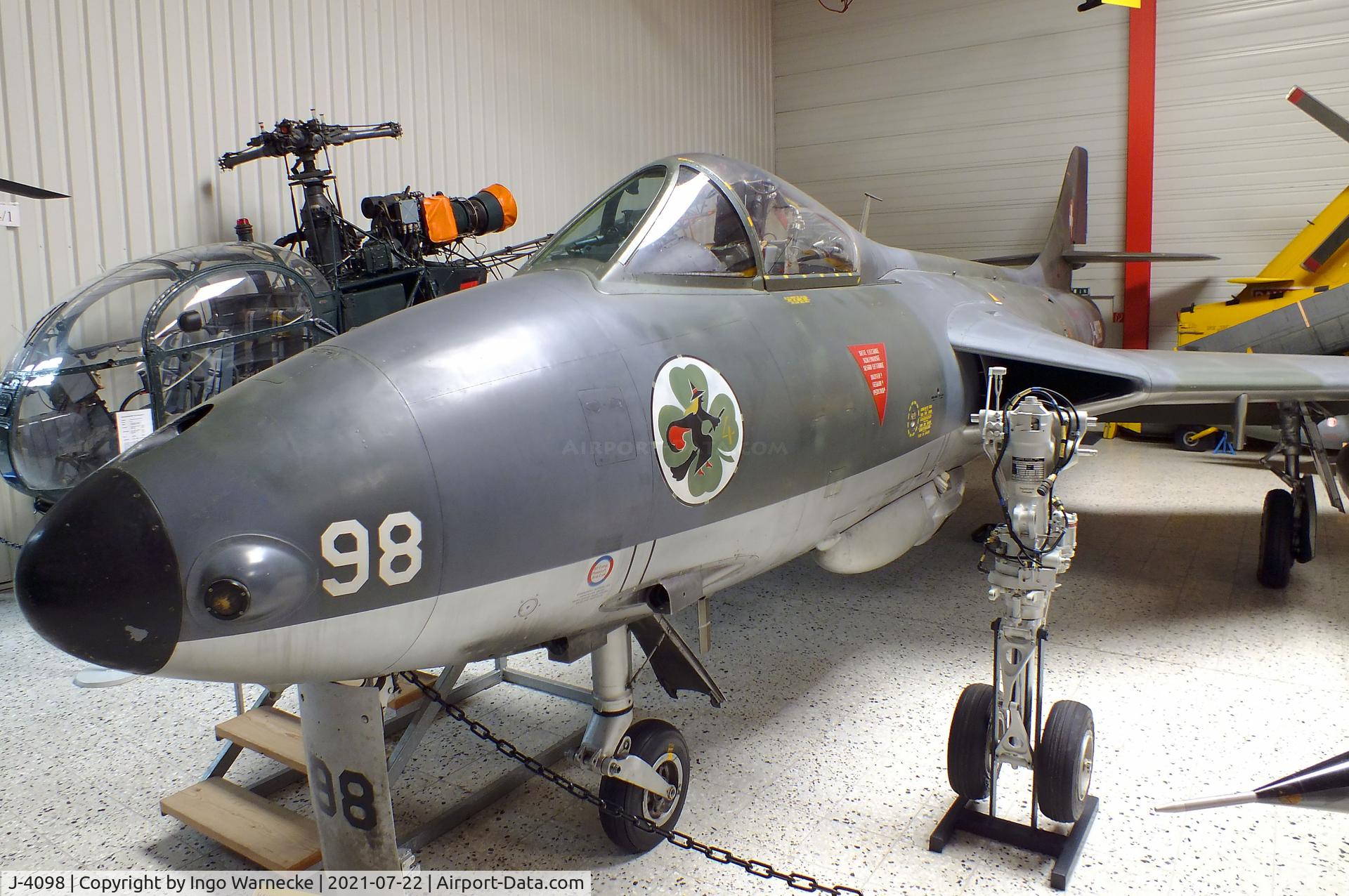 J-4098, Hawker Hunter F.58 C/N 41H-497465, Hawker Hunter F58 at the Flugausstellung P. Junior, Hermeskeil