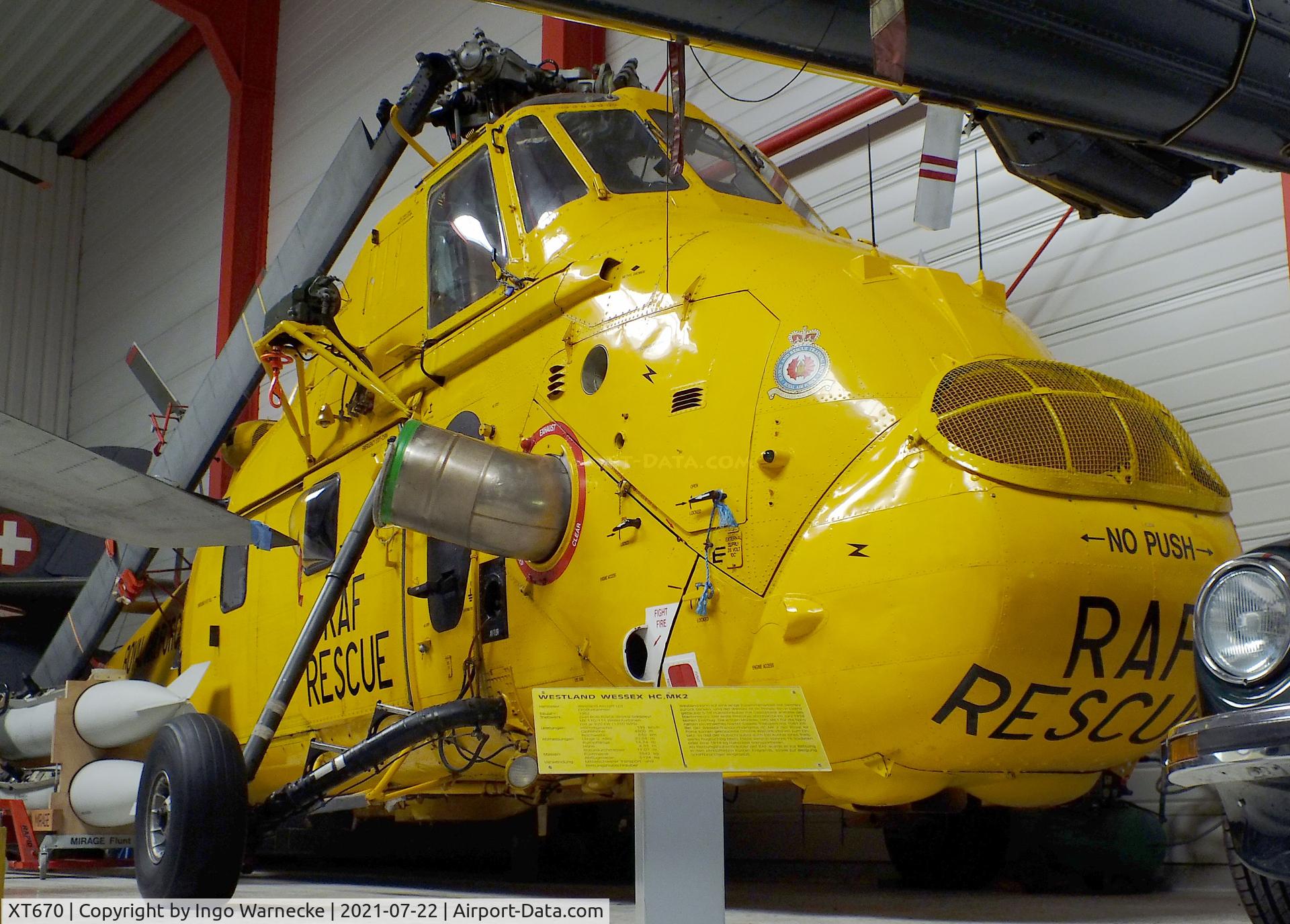 XT670, 1966 Westland Wessex HC.2 C/N WA538, Westland Wessex HC2 at the Flugausstellung P. Junior, Hermeskeil