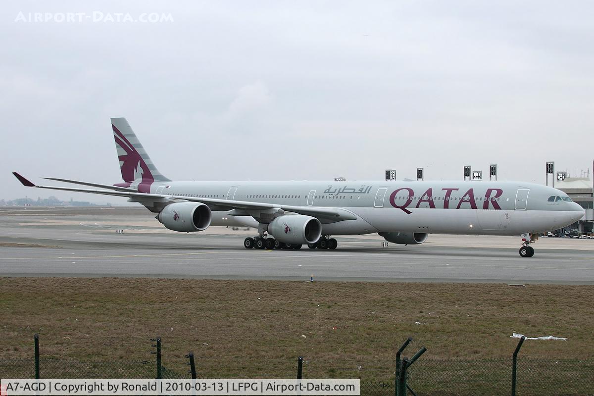 A7-AGD, 2007 Airbus A340-642X C/N 798, at cdg