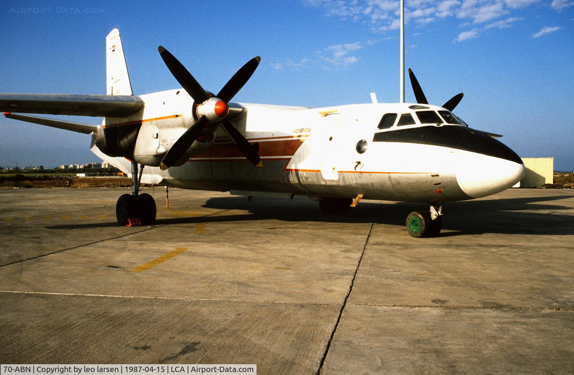 70-ABN, Antonov An-26 C/N Not found 70-ABN, Larnaca 15.4.1987