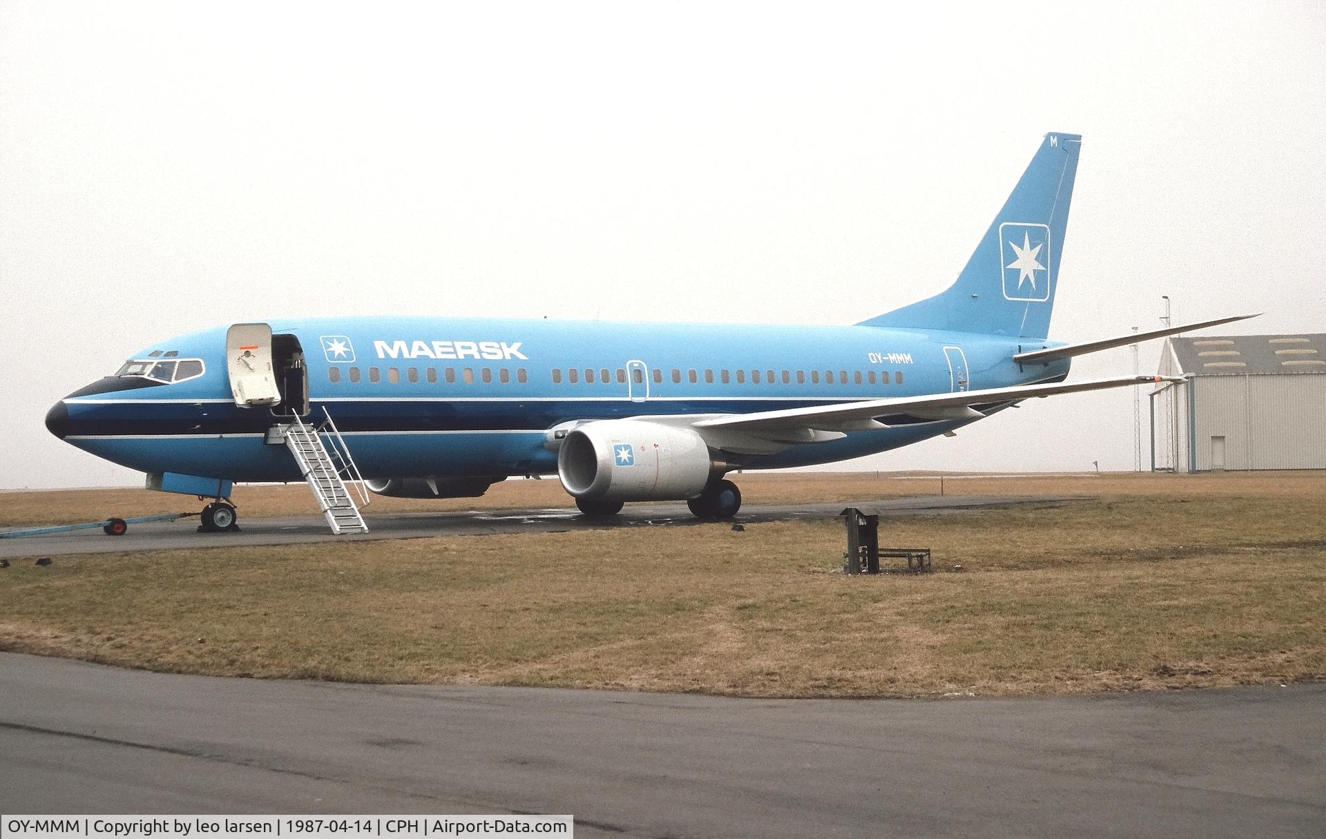 OY-MMM, 1987 Boeing 737-3L9 C/N 23717/1365, Copenhagen 14.4.1987