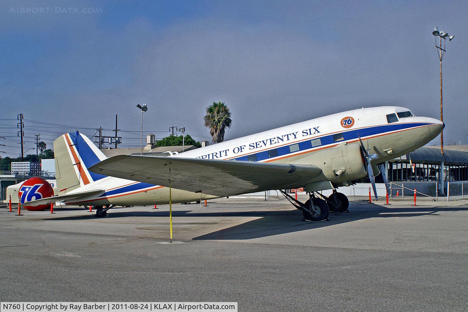 N760, 1941 Douglas DC-3 C/N 3269, N760   Douglas DC-3-362 [3269] (Ex Union Oil Corp / Flight Path Museum)Los Angeles-Int'l~N 24/08/2011
