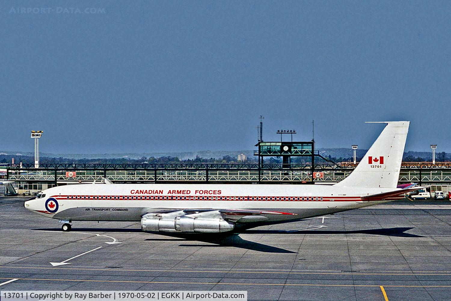 13701, 1970 Boeing 707-347C C/N 20315, 13701   Boeing 707-347C [20315] [Canadian Armed Forces] Gatwick~G 02/05/1970