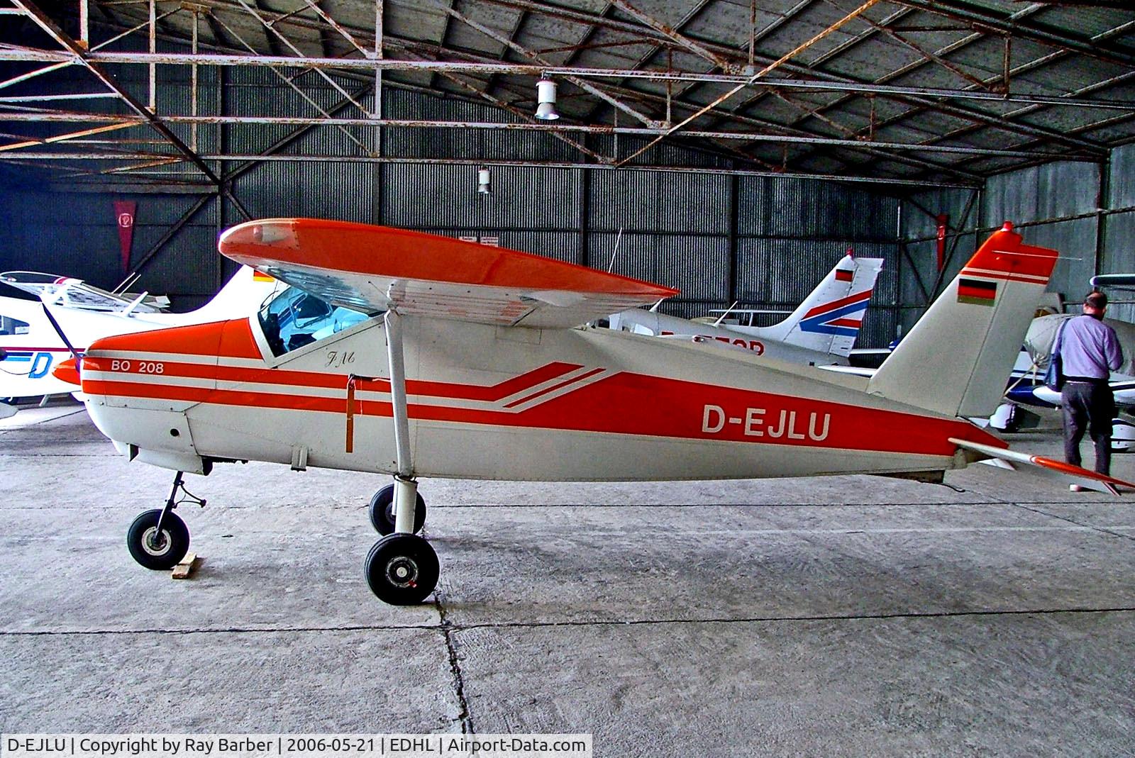 D-EJLU, 1965 Bolkow Bo-208 Junior C/N 550, D-EJLU   Bolkow Bo.208A-2 Junior [550] Lubeck-Blankensee~D 21/05/2006