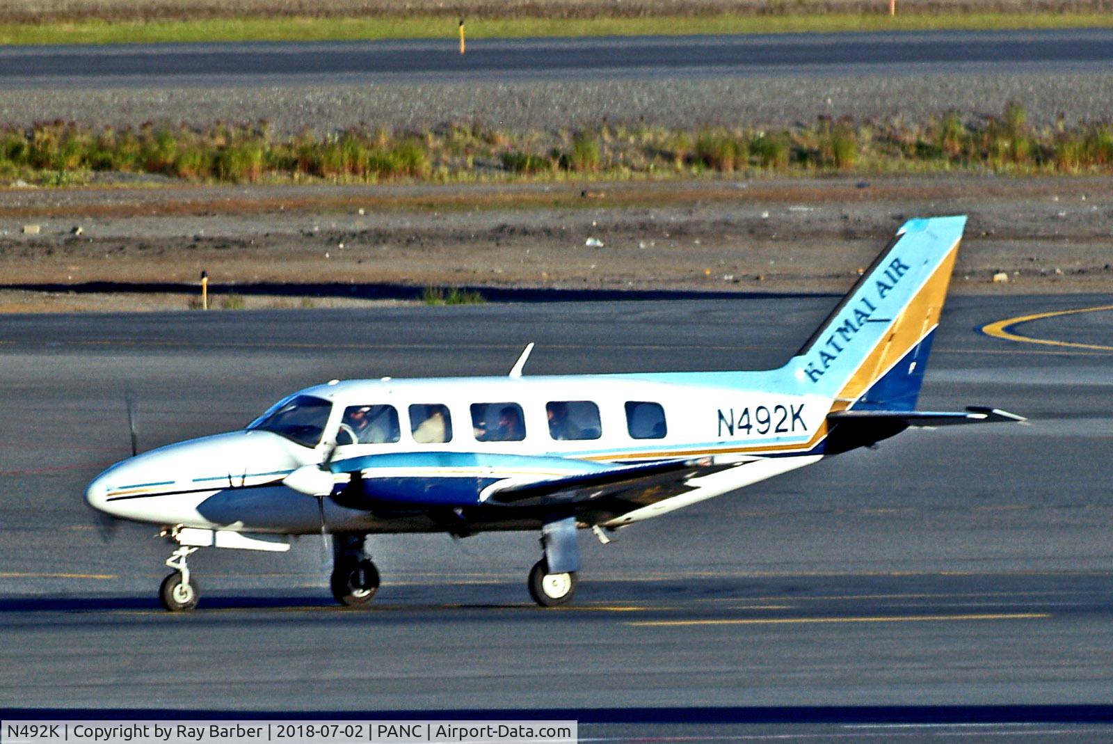N492K, 1980 Piper PA-31-350 Chieftain C/N 31-8052176, N492K   Piper PA-31-350 Chieftain [31-8052176] (Katmai Air) Ted Stevens Anchorage Int~N 02/07/2018