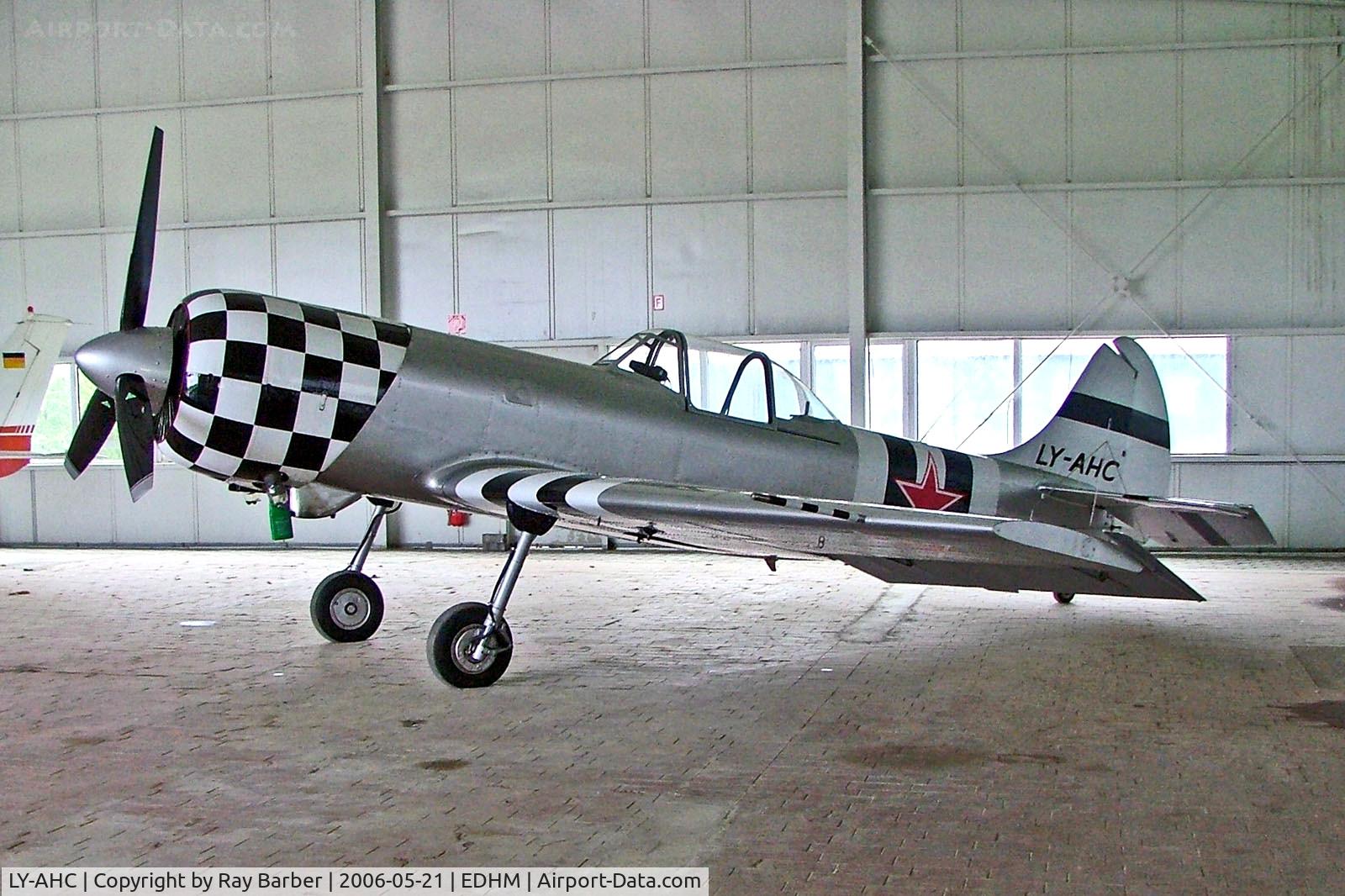 LY-AHC, 1985 Yakovlev Yak-50 C/N 853007, LY-AHC   Yakovlev Yak-50 [853007] Hartenholm~D 21/05/2006