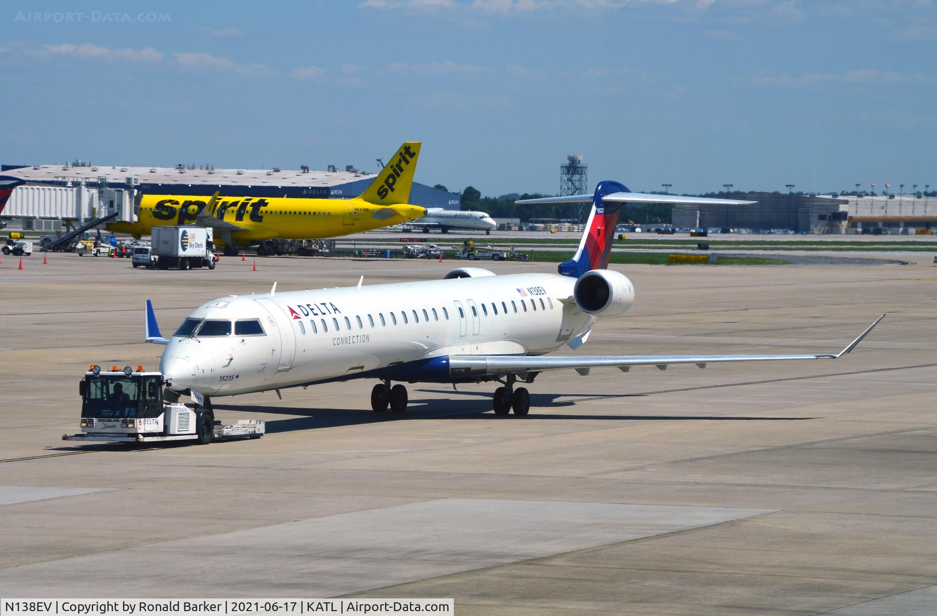 N138EV, 2010 Bombardier CRJ-900ER (CL-600-2D24) C/N 15235, Towed Atlanta
