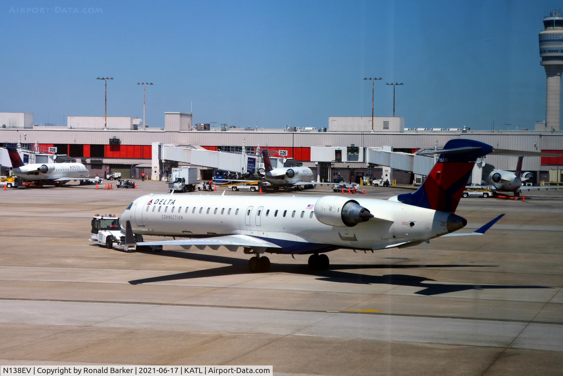 N138EV, 2010 Bombardier CRJ-900ER (CL-600-2D24) C/N 15235, Towed Atlanta