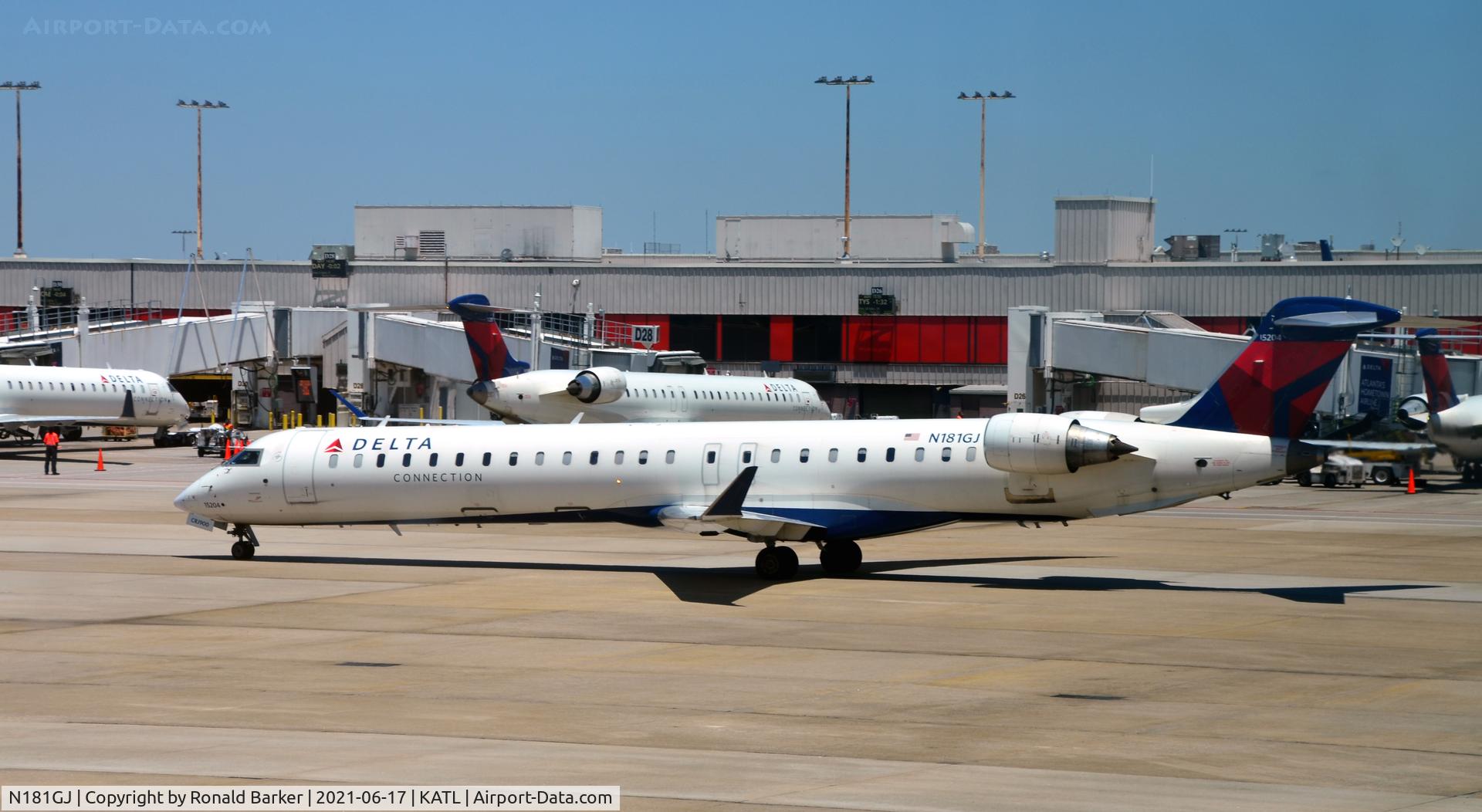 N181GJ, 2008 Bombardier CRJ-900 (CL-600-2D24) C/N 15204, Taxi Atlanta