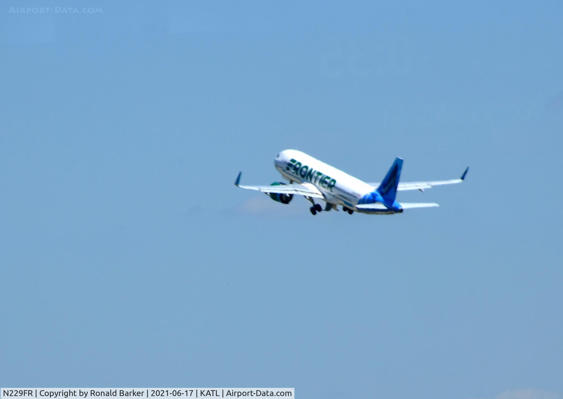N229FR, 2013 Airbus A320-214 C/N 5581, Departure from Atlanta