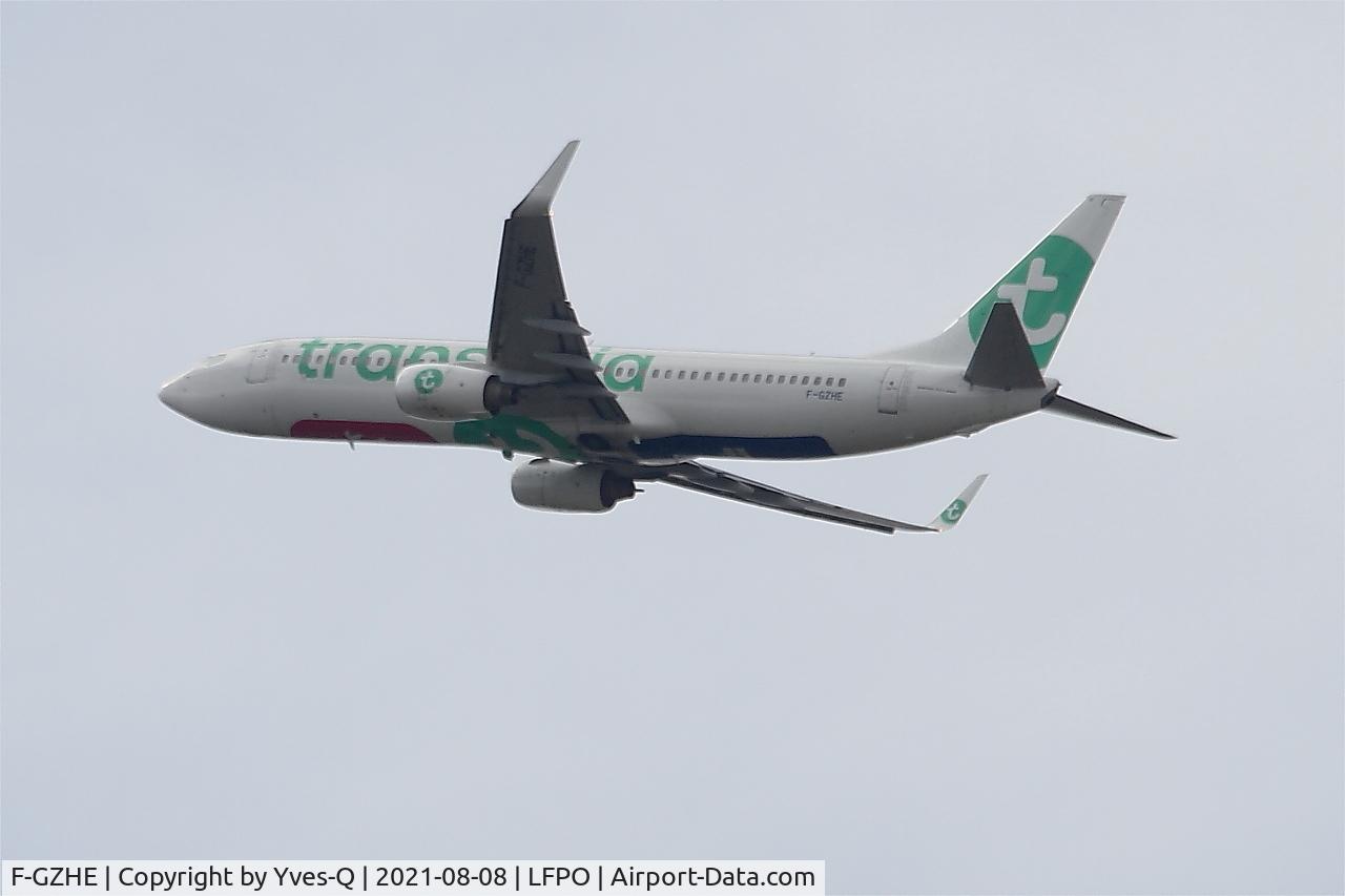 F-GZHE, 2008 Boeing 737-8K2 C/N 29678, Boeing 737-8K2, Climbing from rwy 24, Paris-Orly airport (LFPO-ORY)
