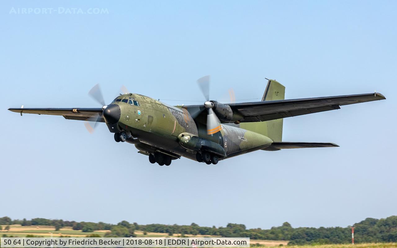 50 64, Transall C-160D C/N D101, departing Saarbrücken