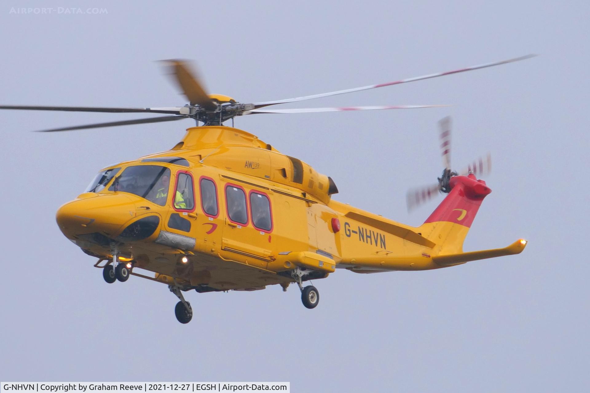 G-NHVN, 2015 AgustaWestland AW-139 C/N 31700, Landing at Norwich.