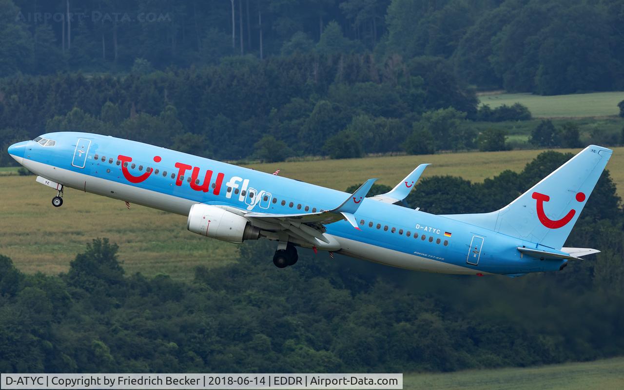 D-ATYC, 2011 Boeing 737-8K5 C/N 37259, departure via RW27