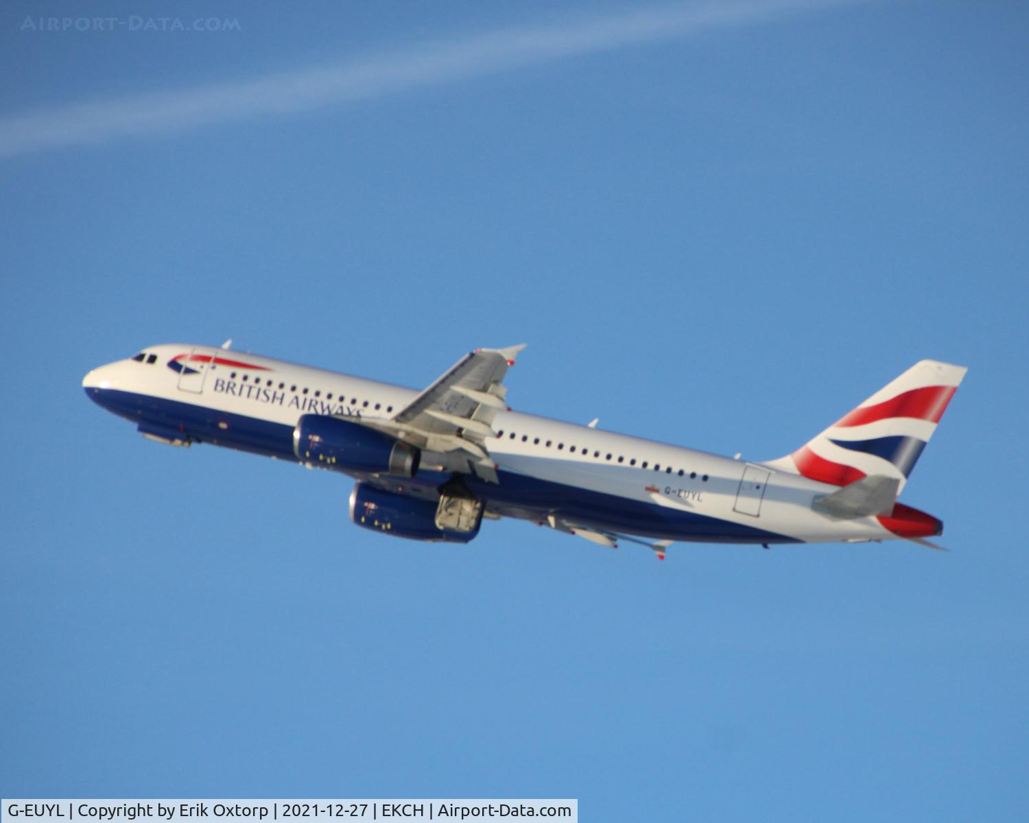 G-EUYL, 2011 Airbus A320-232 C/N 4725, G-EUYL taking off rw 22R