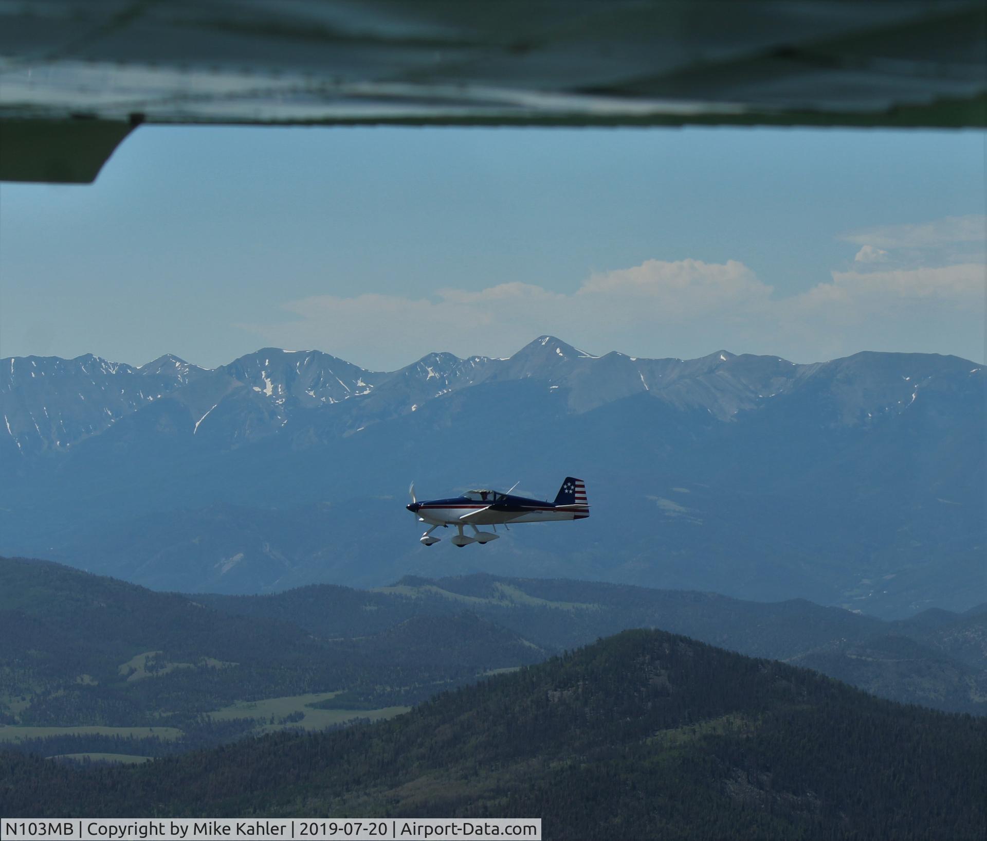 N103MB, 2005 Vans RV-6A C/N 25248, in the mountains.