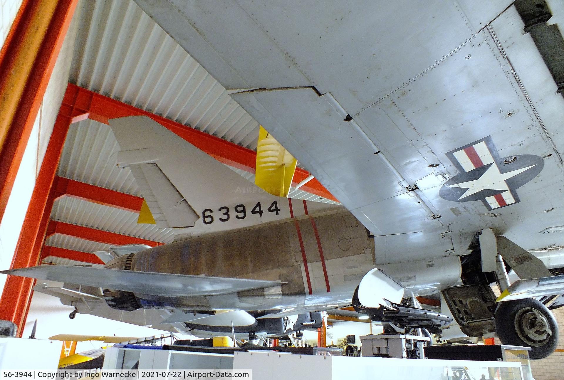 56-3944, 1956 North American F-100F Super Sabre C/N 243-220, North American F-100F Super Sabre at the Flugausstellung P. Junior, Hermeskeil