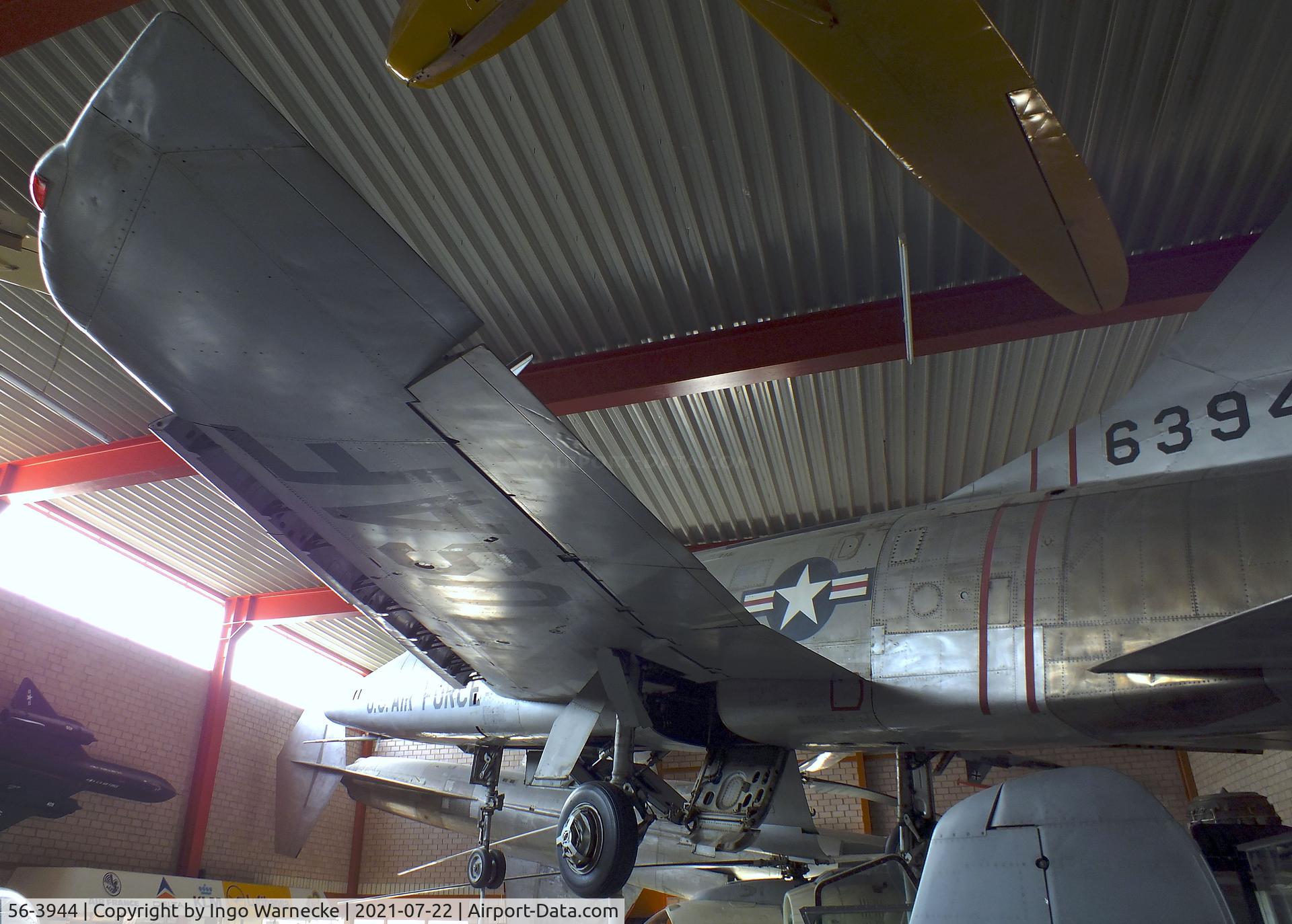 56-3944, 1956 North American F-100F Super Sabre C/N 243-220, North American F-100F Super Sabre at the Flugausstellung P. Junior, Hermeskeil
